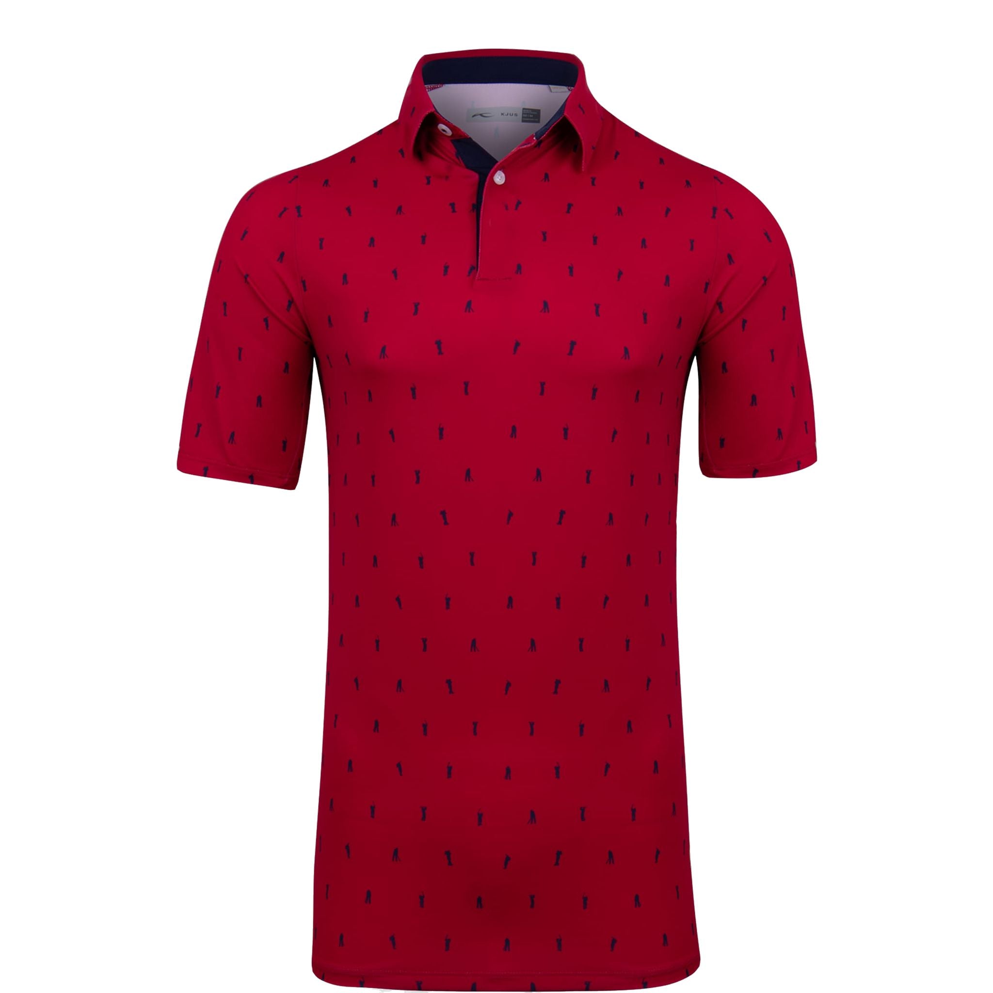 Kjus M Golfer Polo SS Cardinale/Atlanta Blu Uomo
