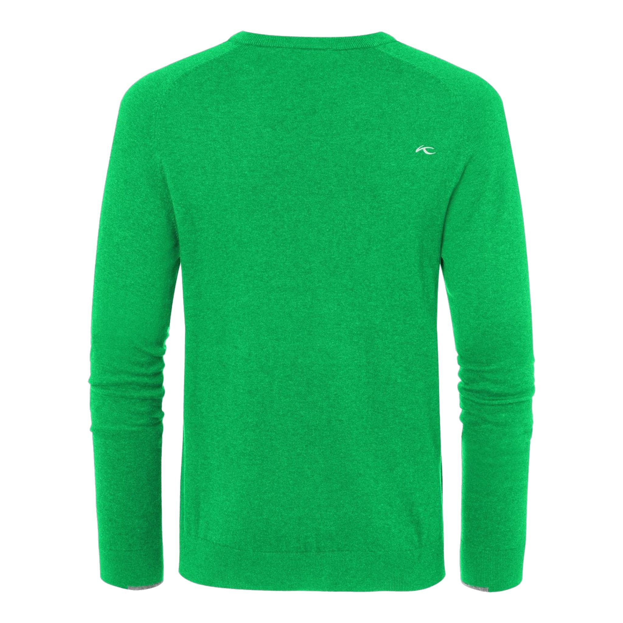 Kjus Pullover scollo a V Kirk M Primavera Verde Melange Uomo