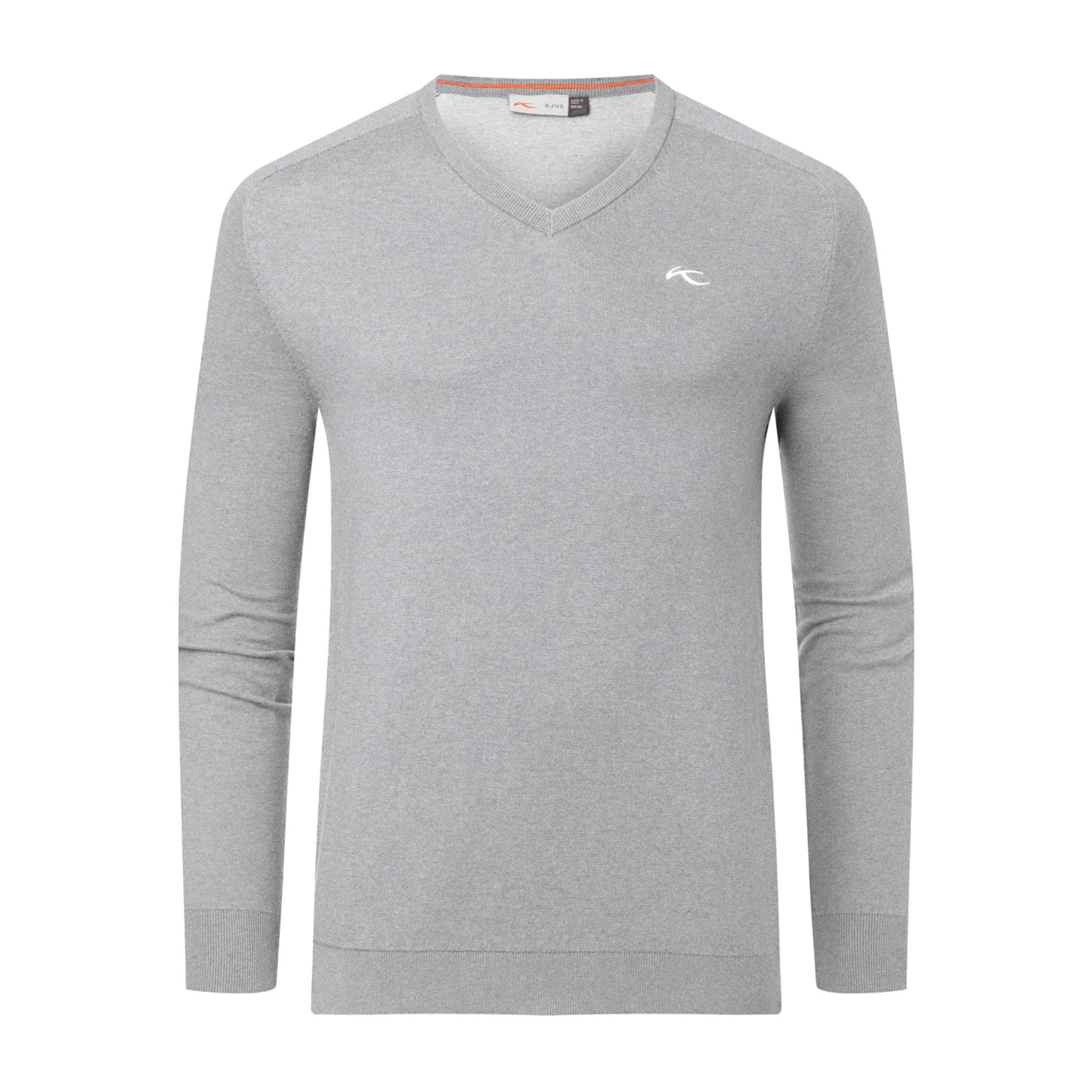 Kjus Pullover Scollo A V Kirk Argento Grigio/Melange Uomo
