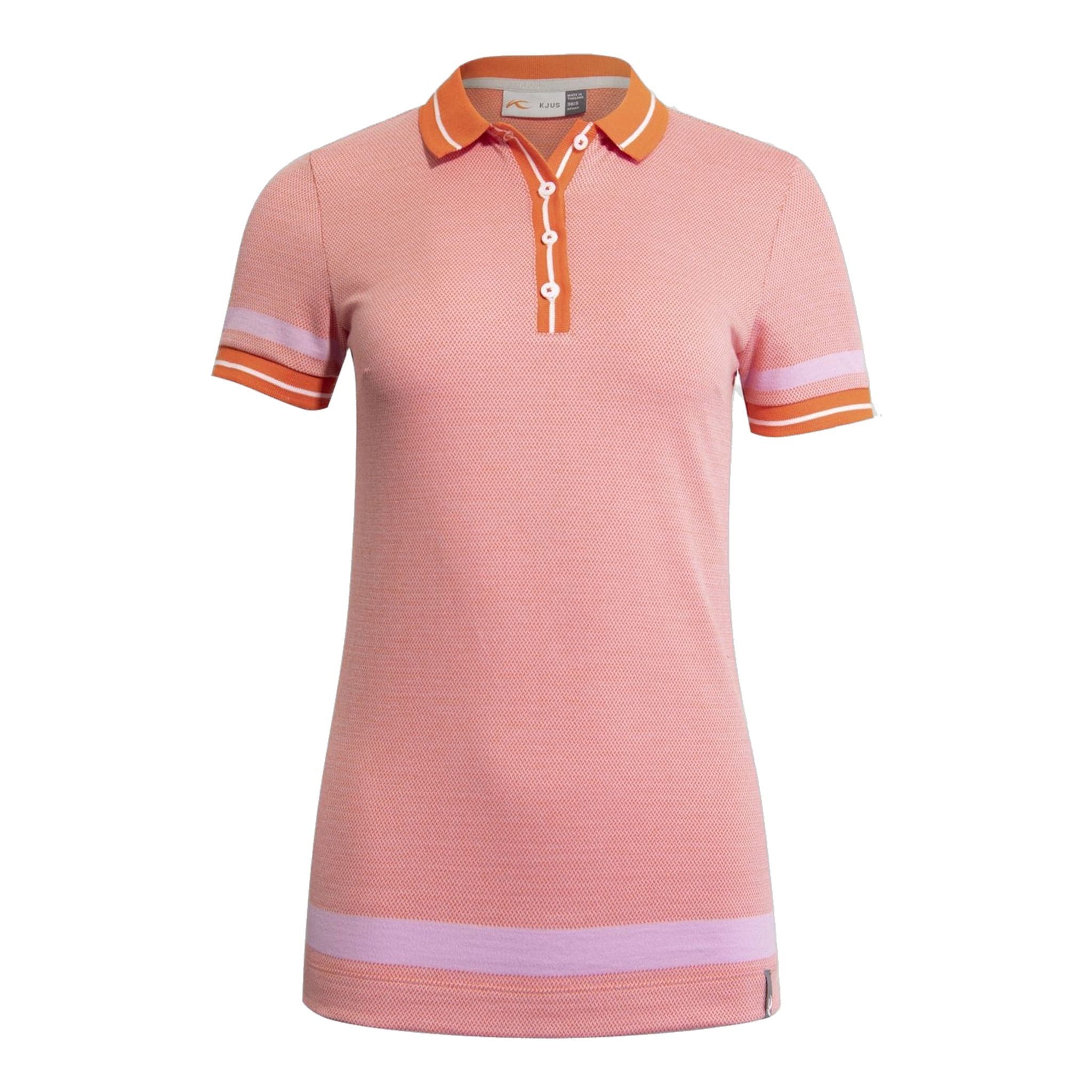 Kjus W Emmy Structure SS Polo Mandarino/Rosa Reef Donna