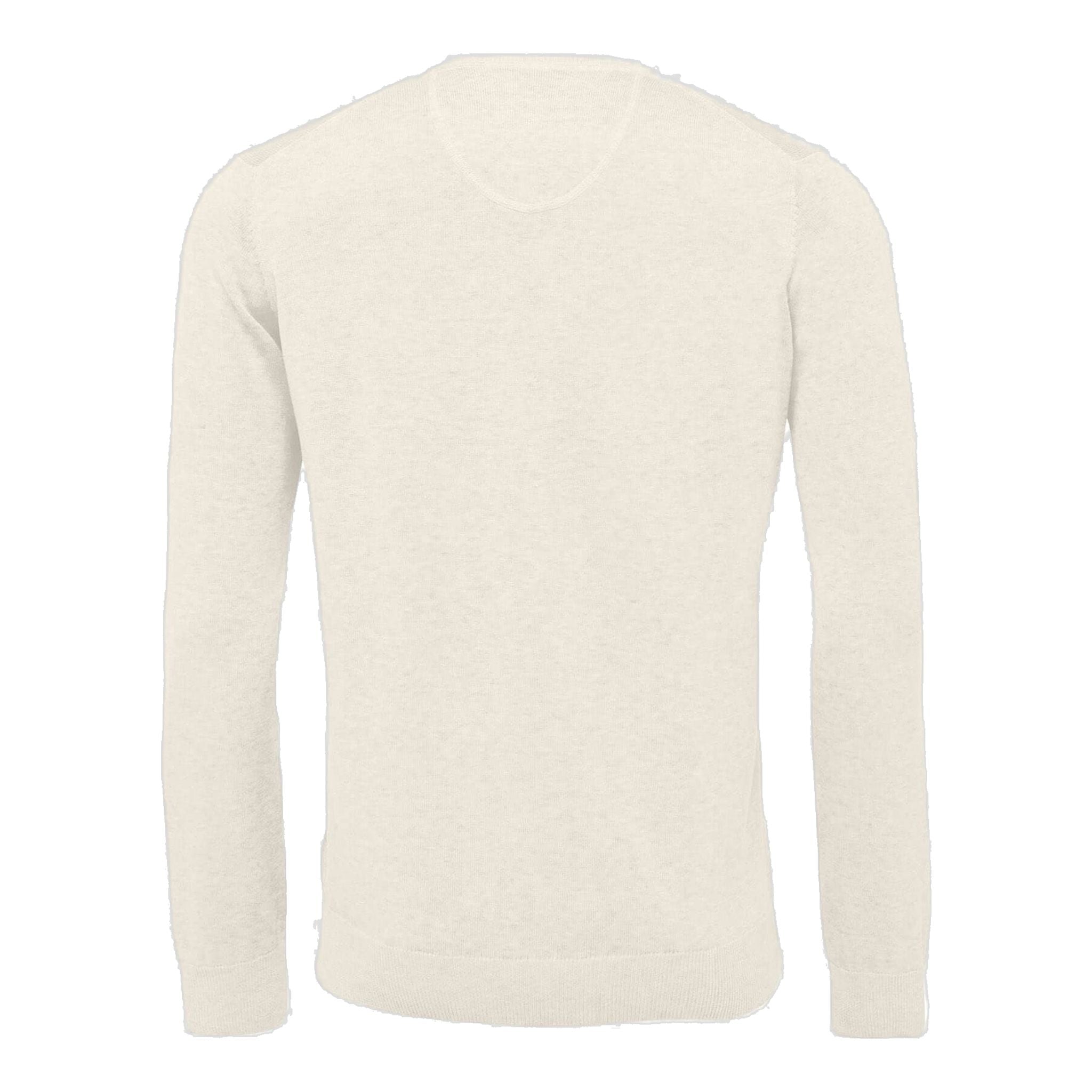 Fynch Hatton V-Neck Superfine Golf Pullover Uomo Bianco sporco Uomo