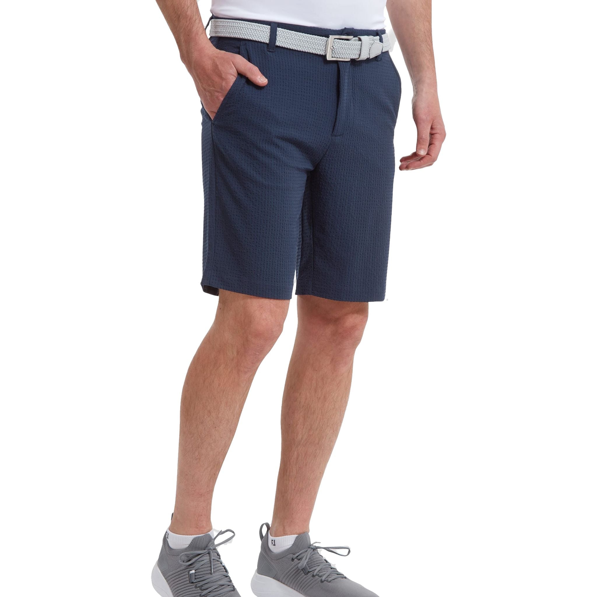 Footjoy M Performance Pantaloncini Seersucker Blu Navy Uomo