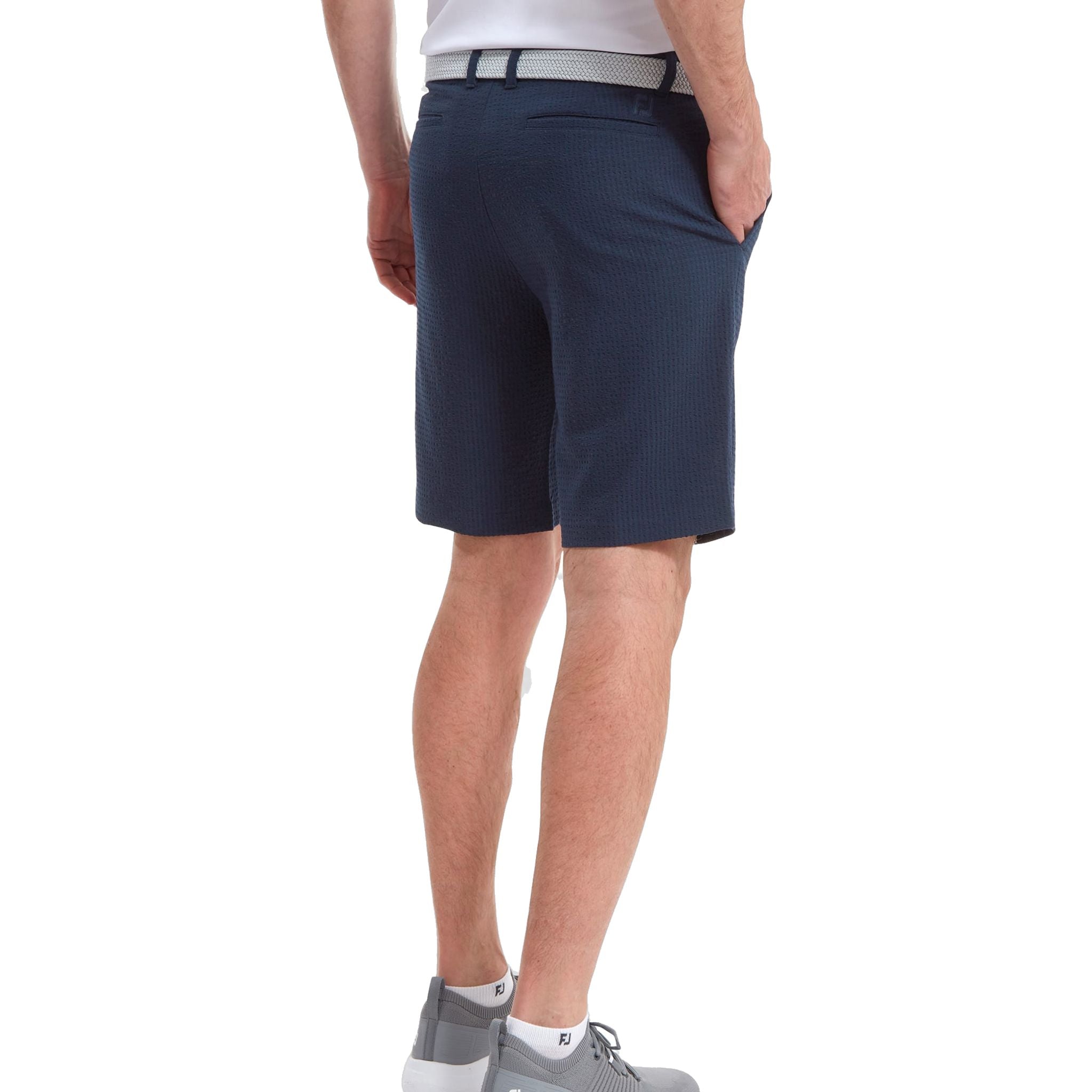Footjoy M Performance Pantaloncini Seersucker Blu Navy Uomo