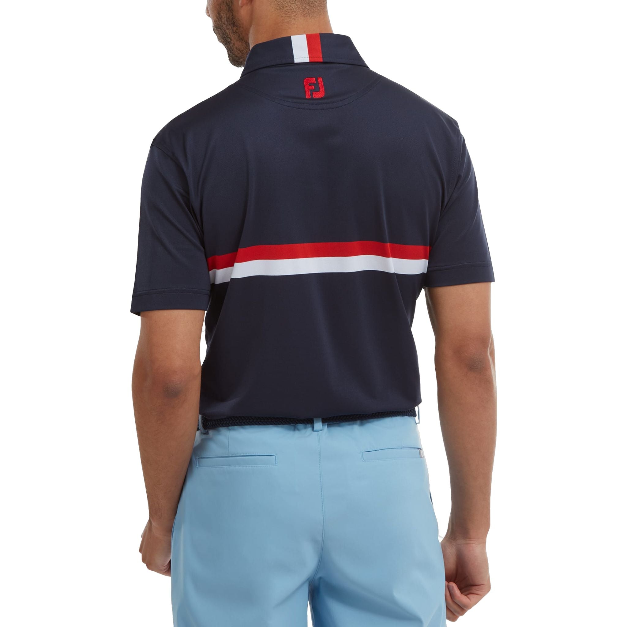 Polo da uomo Footjoy Double Chest Band Pique