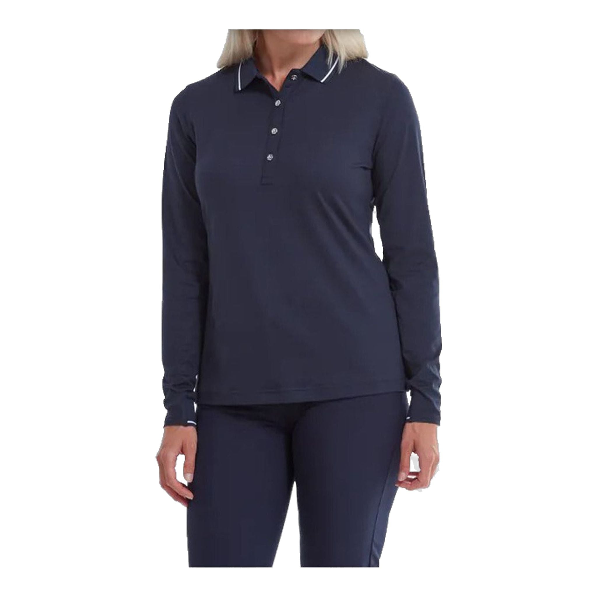 Footjoy W Polo termica manica lunga blu navy da donna
