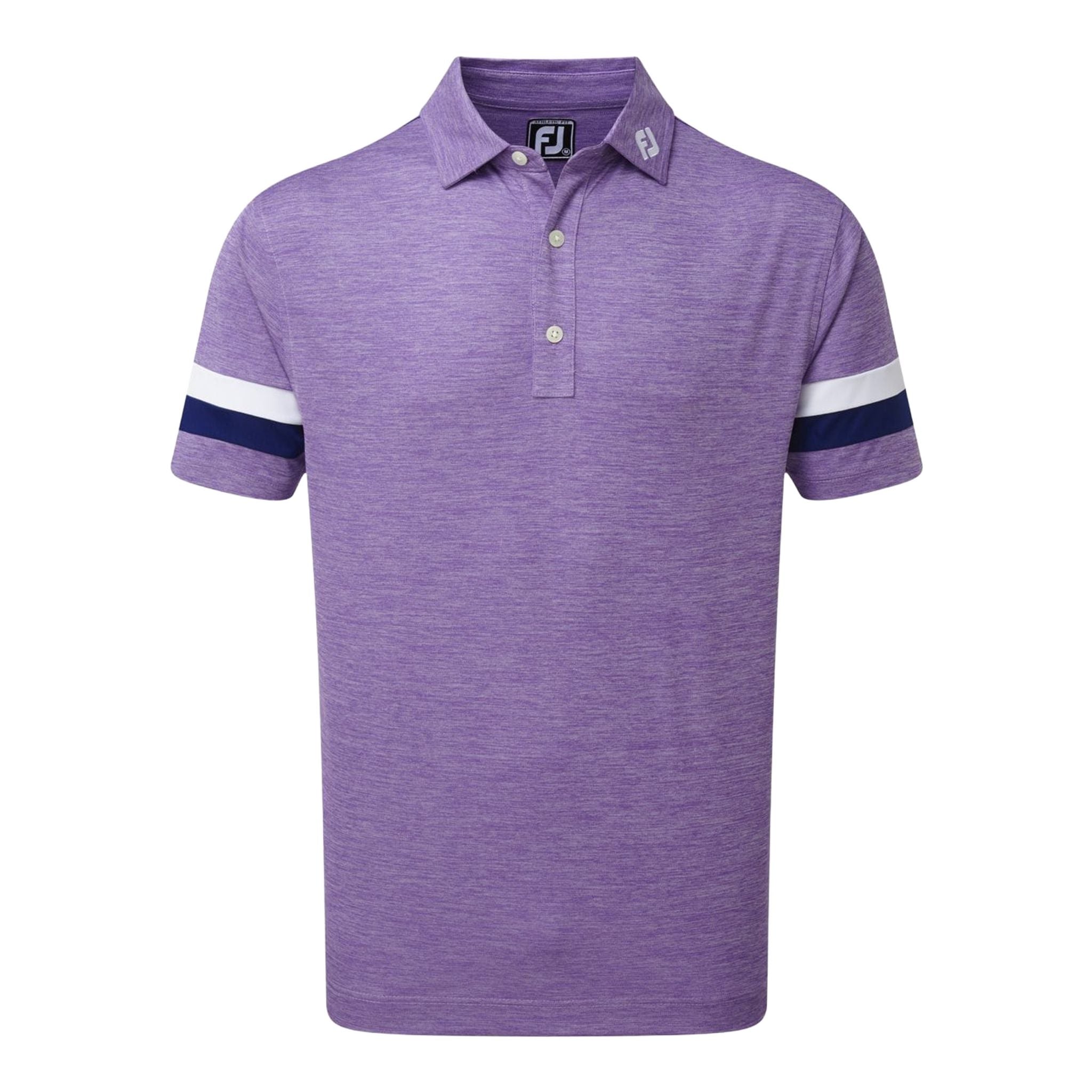 Polo Footjoy M Pique Spacedye SS Viola/Blu/Bianco Uomo