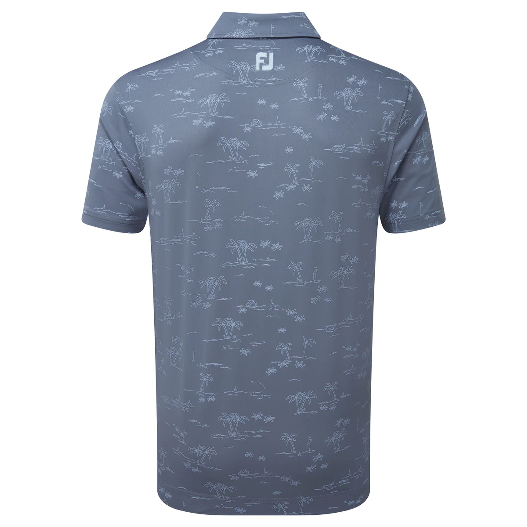 Polo da golf da uomo Footjoy Tropic Golf Lisle Bluestone/Denim