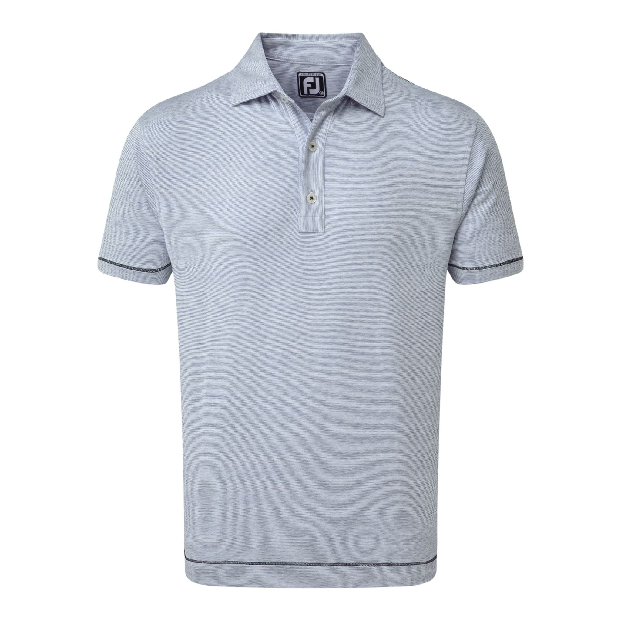 Footjoy M Lisle Spacedye SS Polo Uomo Blu/Bianco