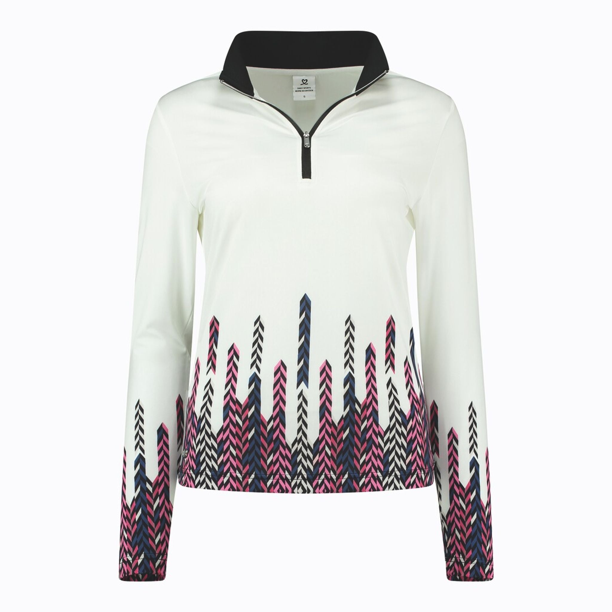 Polo sportiva quotidiana Bastia mezzo collo donna bianca