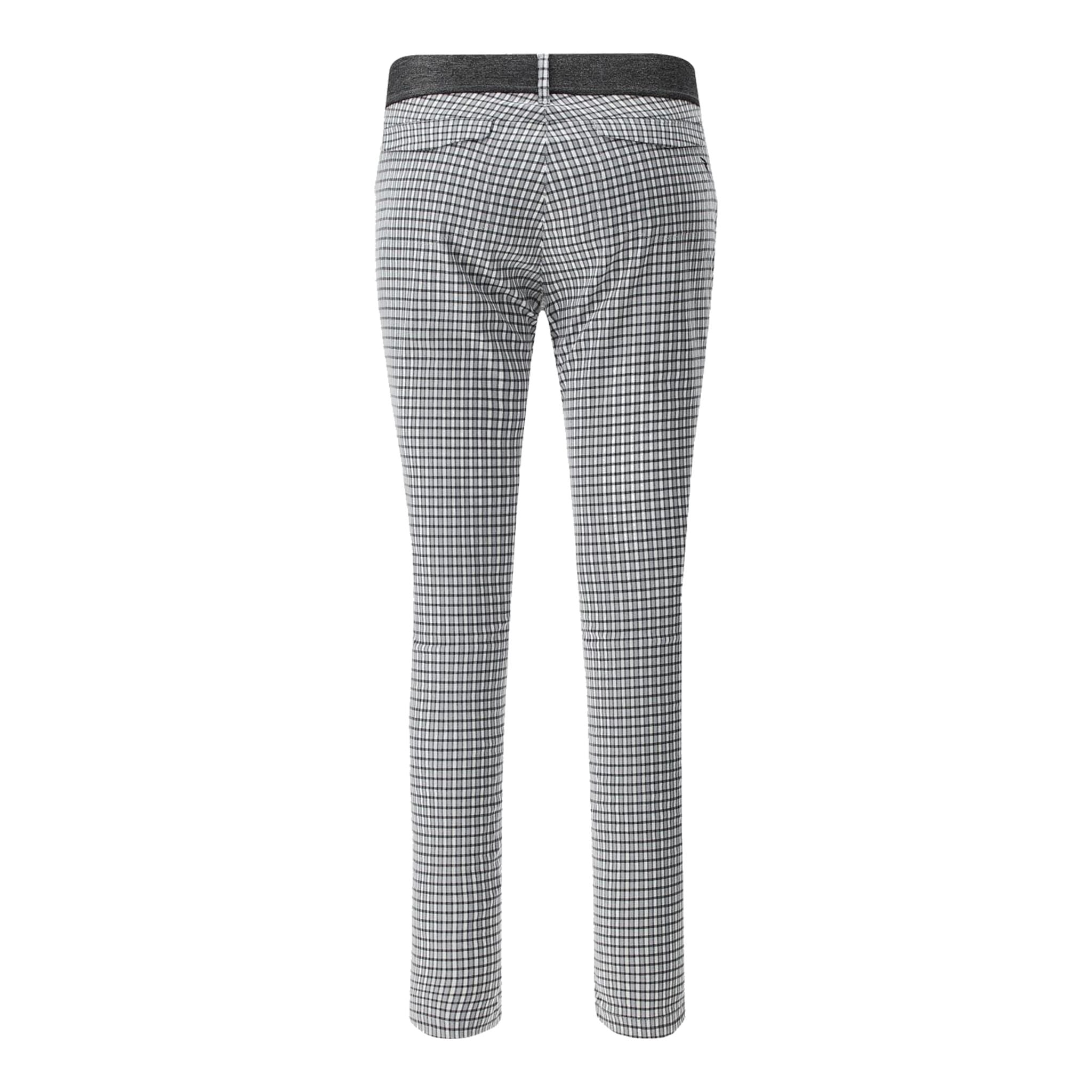 Chervo W Pantaloni Sicuro Bianco/Nero a Quadri Donna