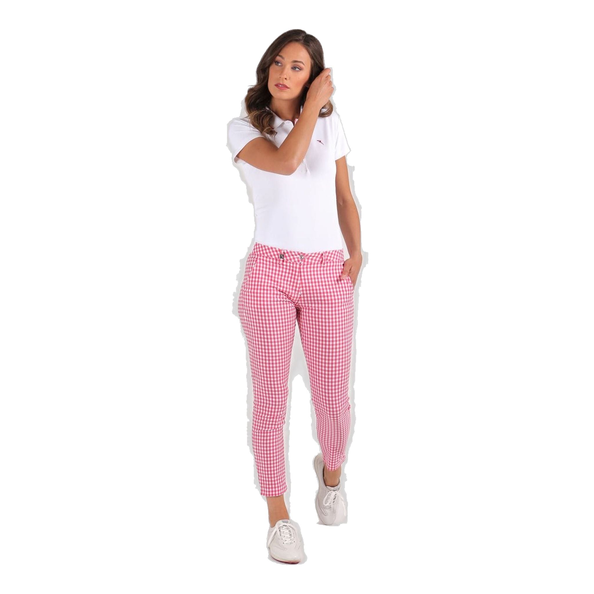 Pantaloni Chervo Si W Berry/Bianco Donna