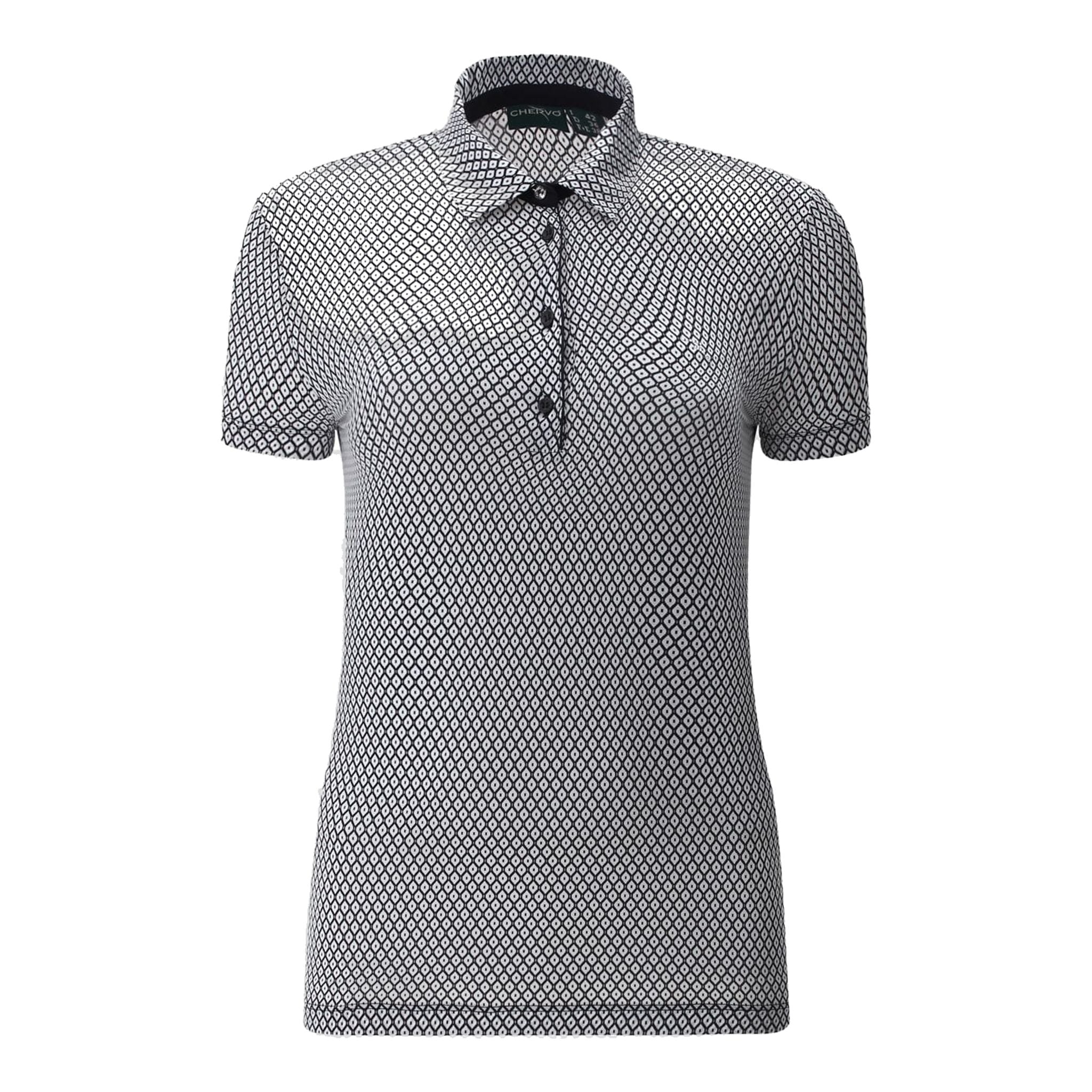 Chervo W Abito SS Polo Nero/Bianco Donna