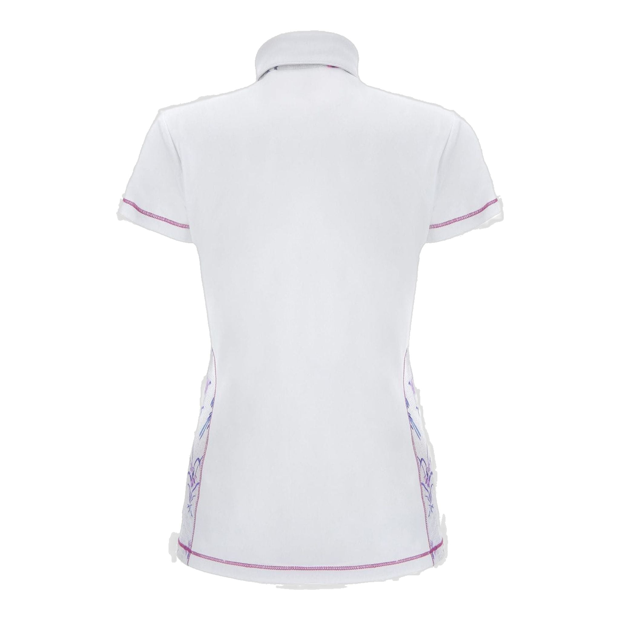 Chervo W Aibo SS Polo Bianco/Blu fantasia Donna