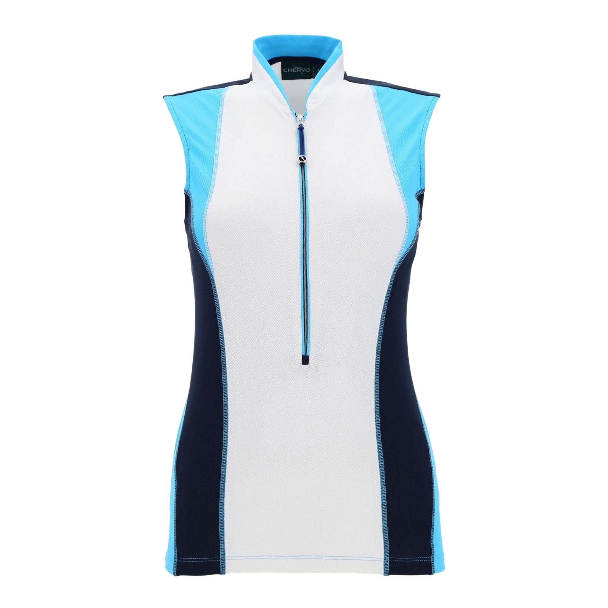 Chervo W Albizia SL Polo Bianco/Azzurro Donna