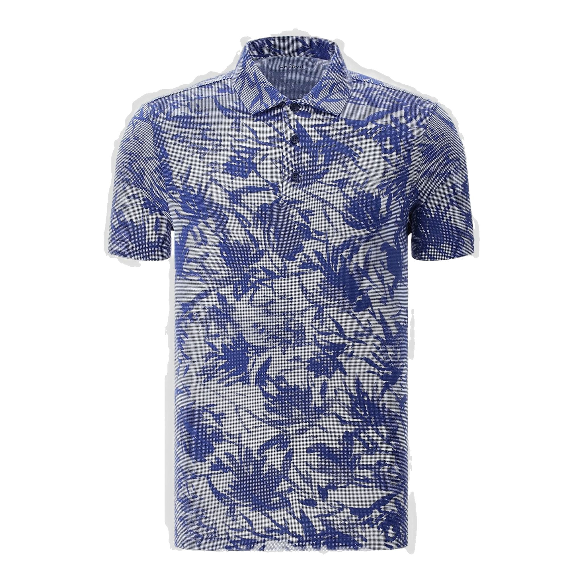 Chervo M Ambrosio SS Polo Blau/Blume Herren
