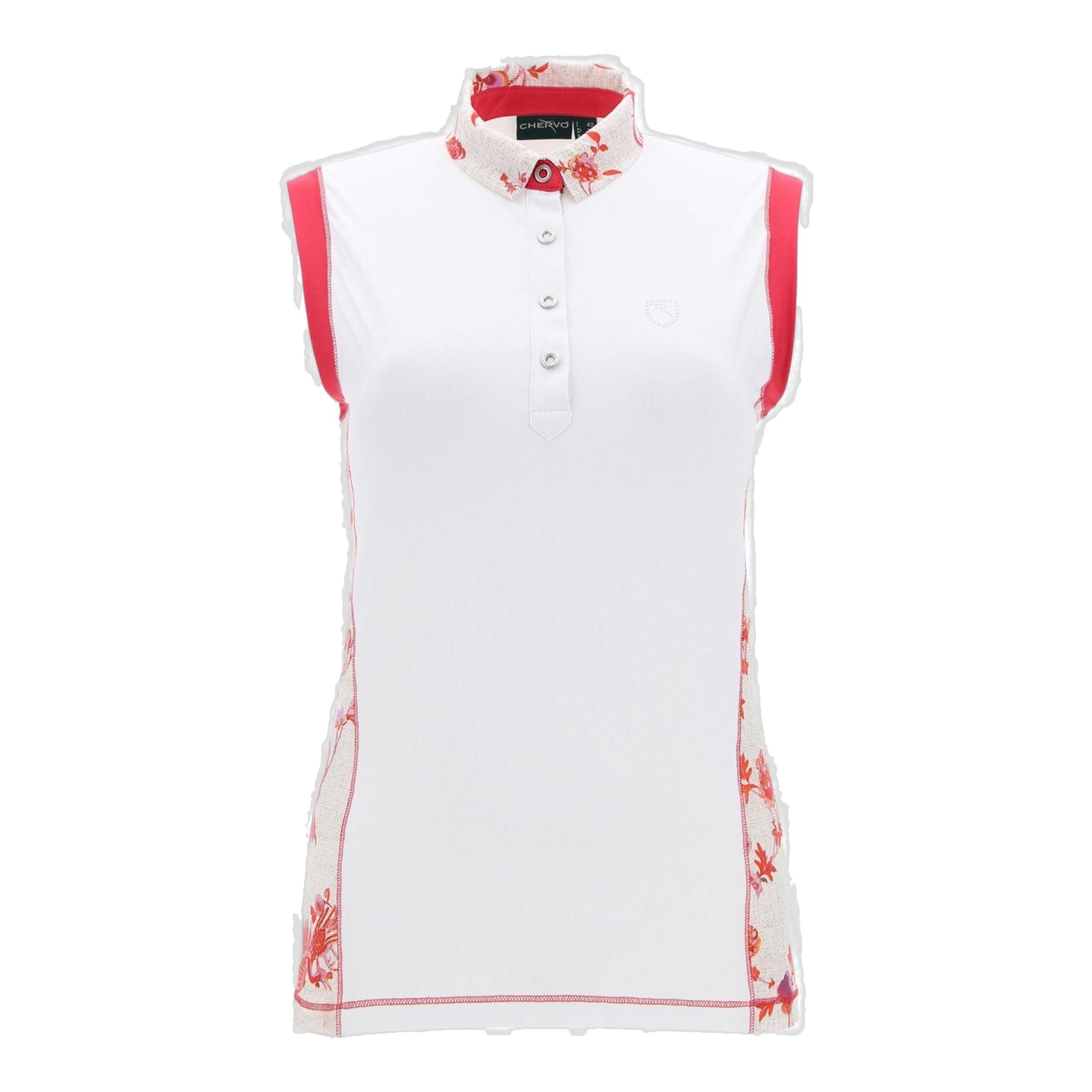 Chervo W Alaavio SL Polo Bianco/Rosso fantasia Donna