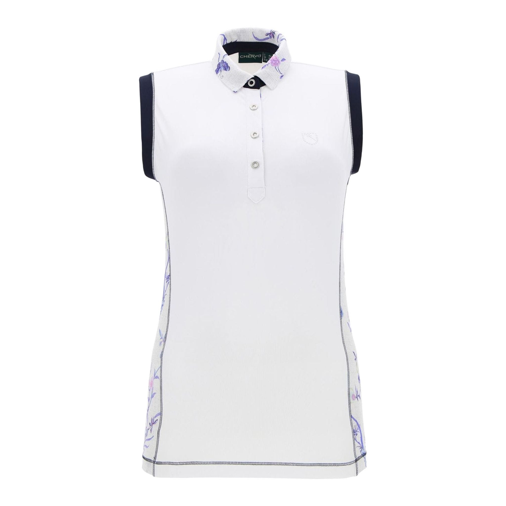 Chervo W Alaavio SL Polo Bianco/Blu fantasia Donna