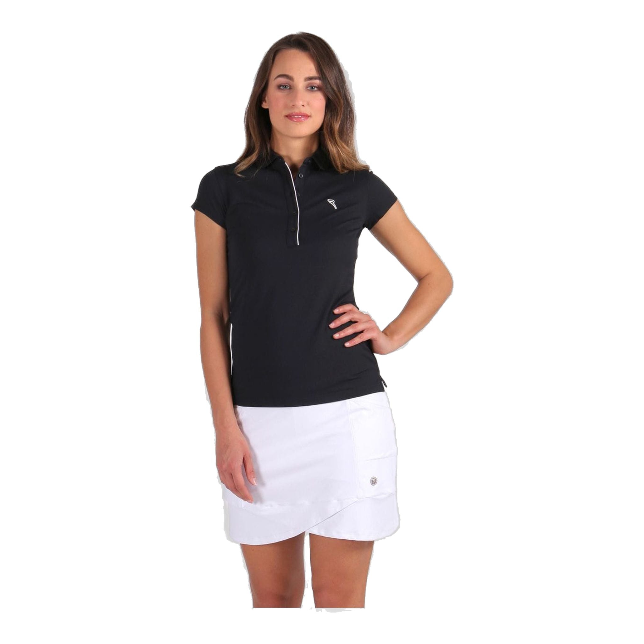 Chervo W Monkey SS Polo Nero Donna