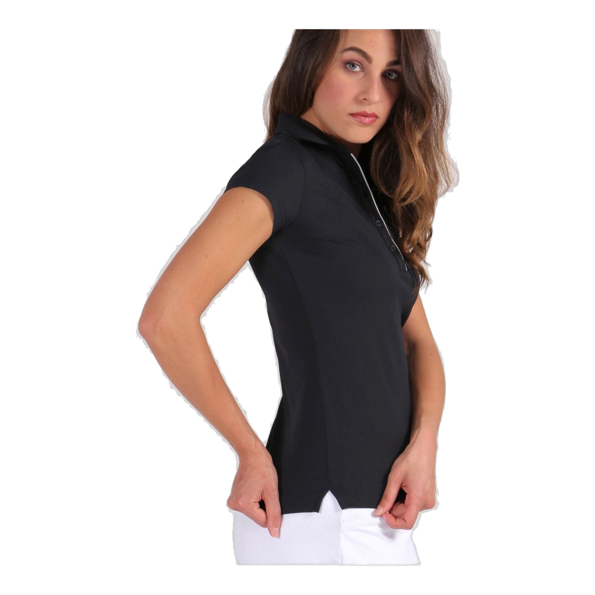 Chervo W Monkey SS Polo Nero Donna