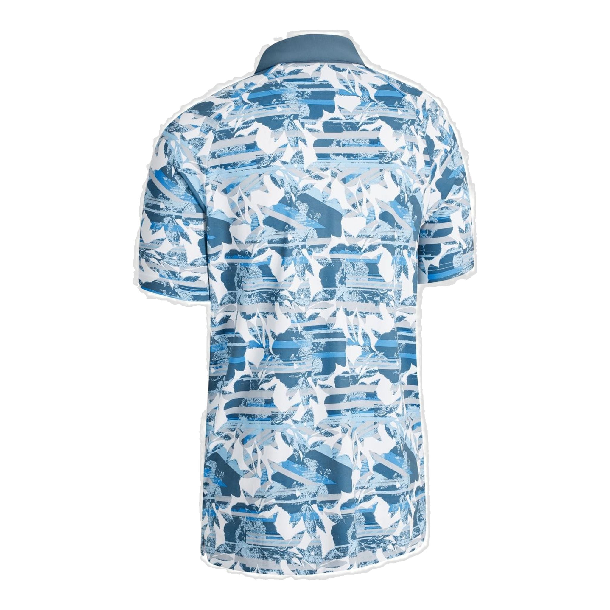 Callaway M Structured Printed Floral SS Polo Uomo Bianco Brillante