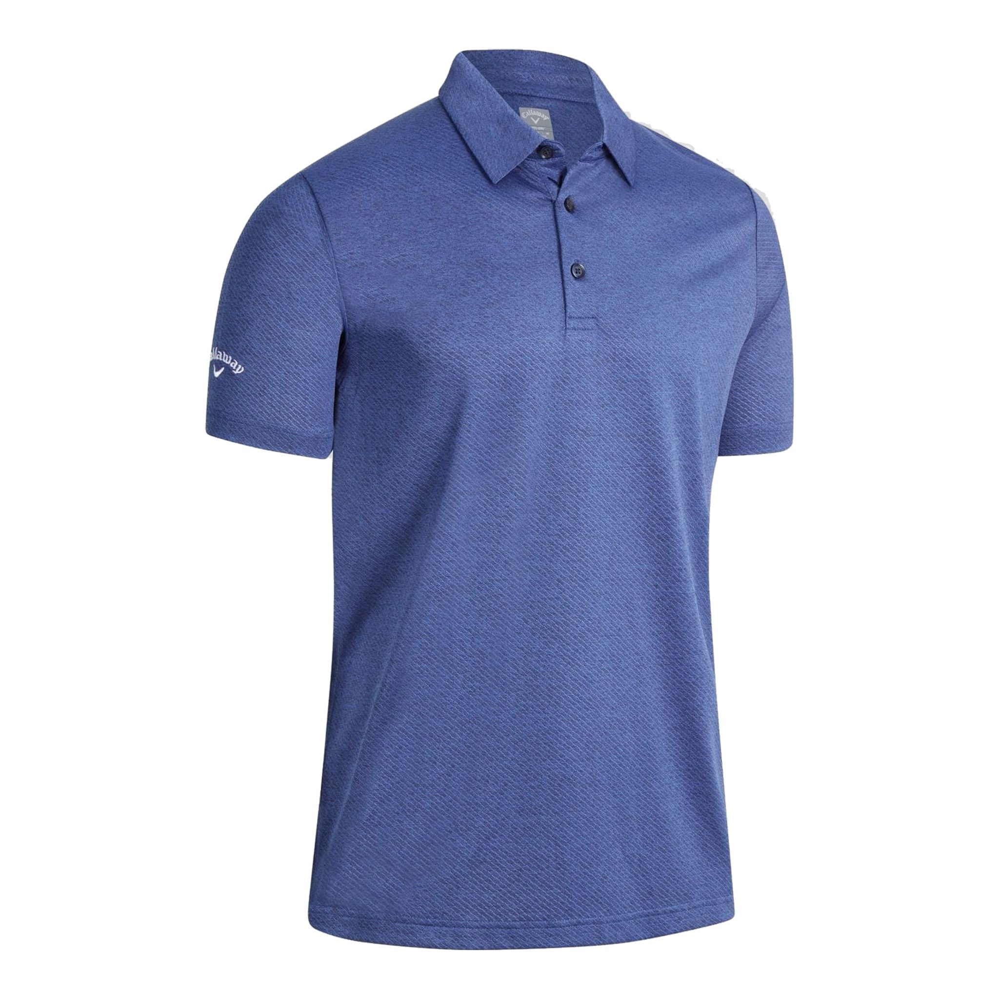 Callaway M Polo Jacquard SS Heathered Peacoat Heather Uomo