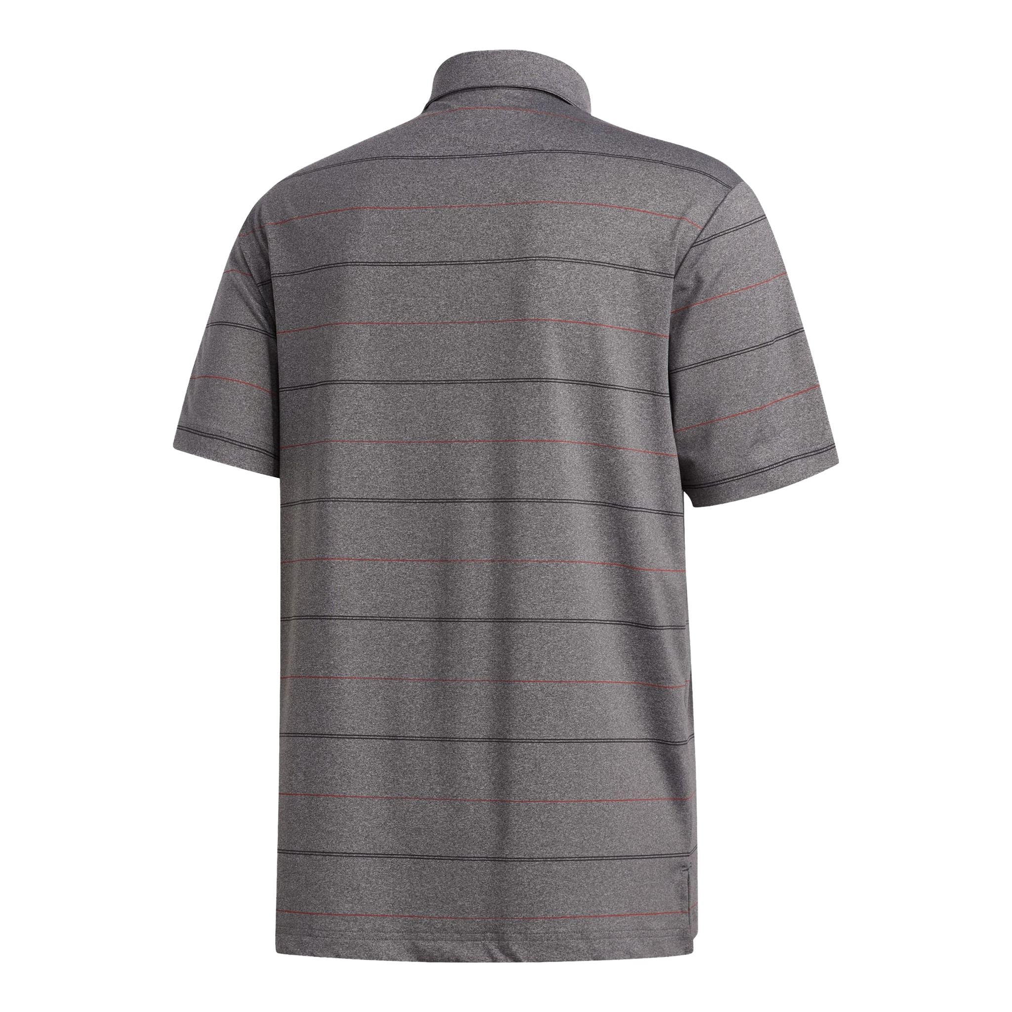 Adidas Ultimate Heather Stripe Polo Nero/Corallo/Melange Uomo