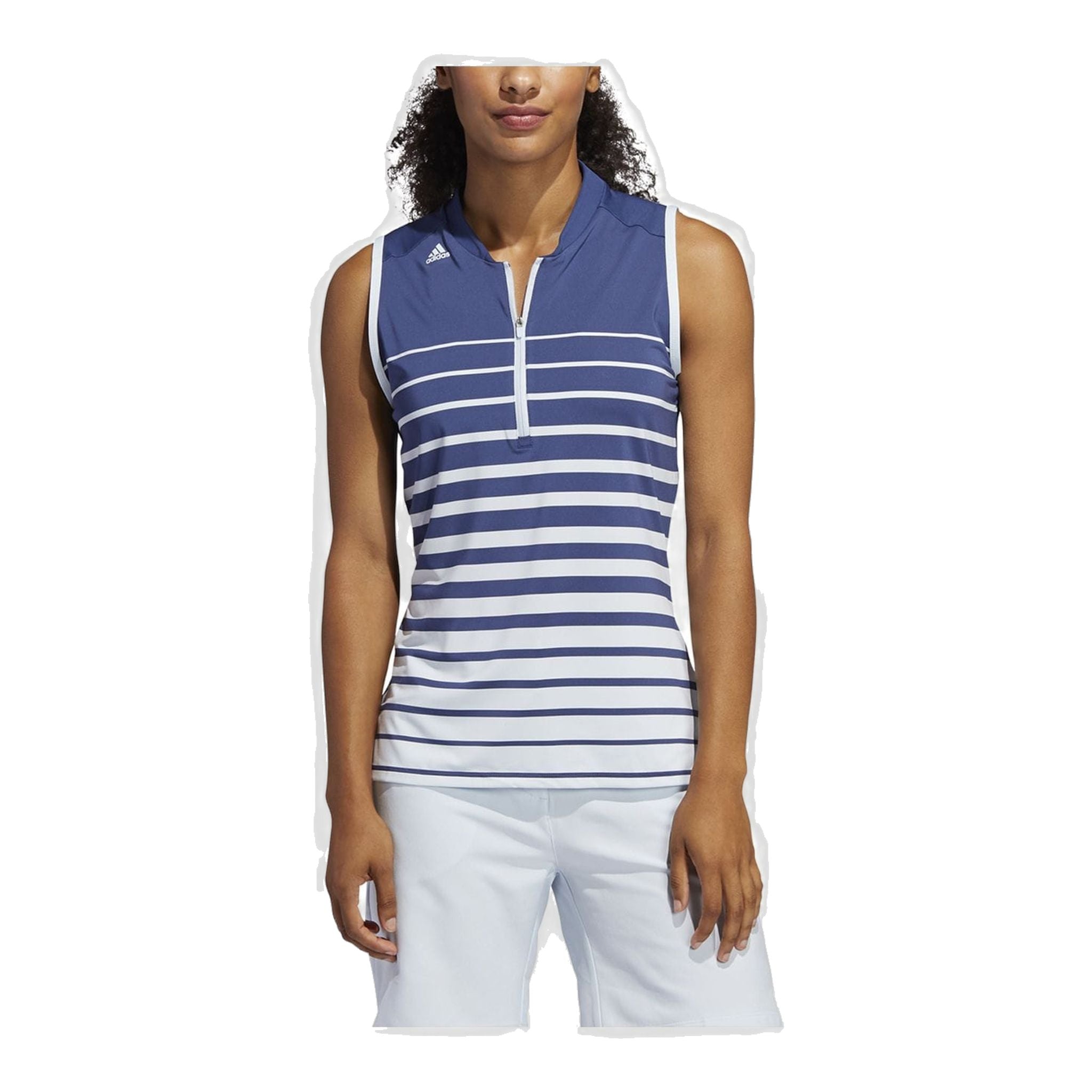 Adidas W Engineered Stripe SL Polo Indaco Donna
