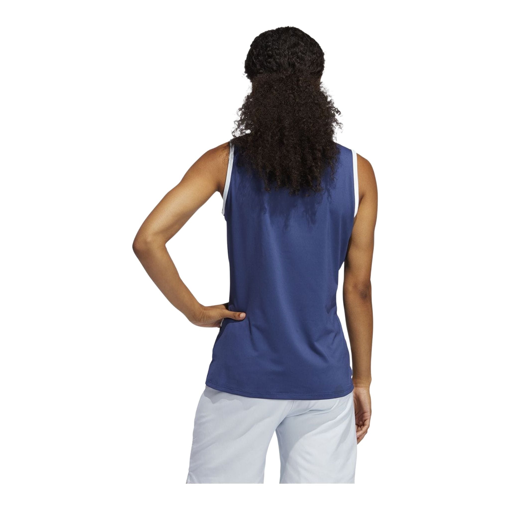 Adidas W Engineered Stripe SL Polo Indaco Donna