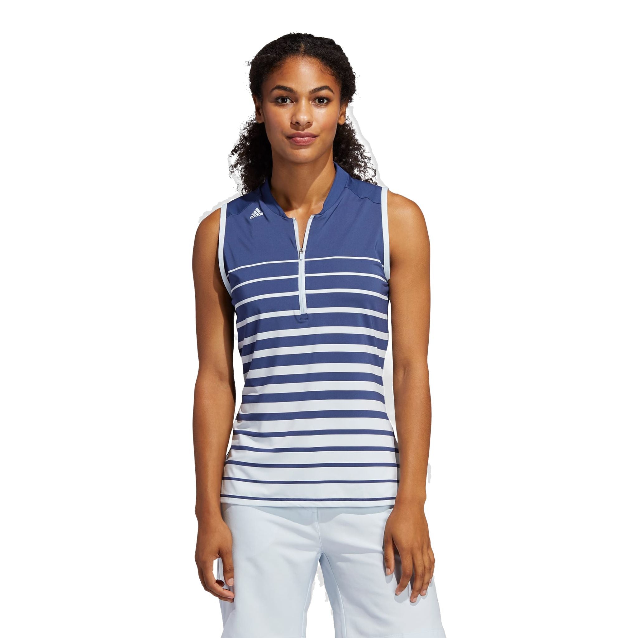 Adidas W Engineered Stripe SL Polo Indaco Donna