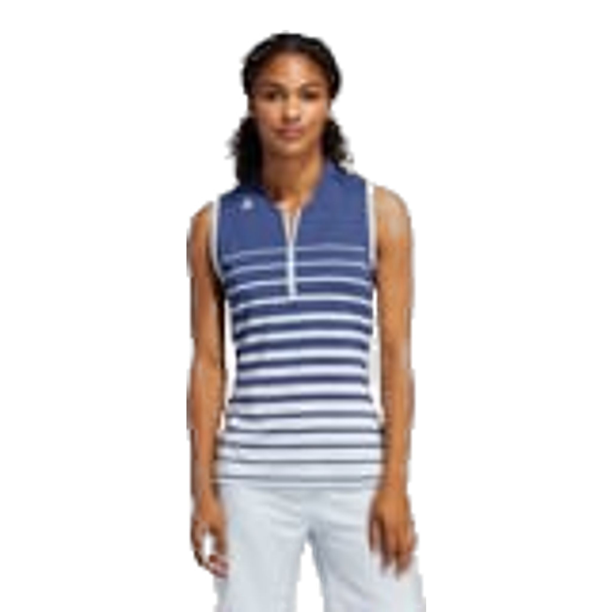 Adidas W Engineered Stripe SL Polo Indaco Donna