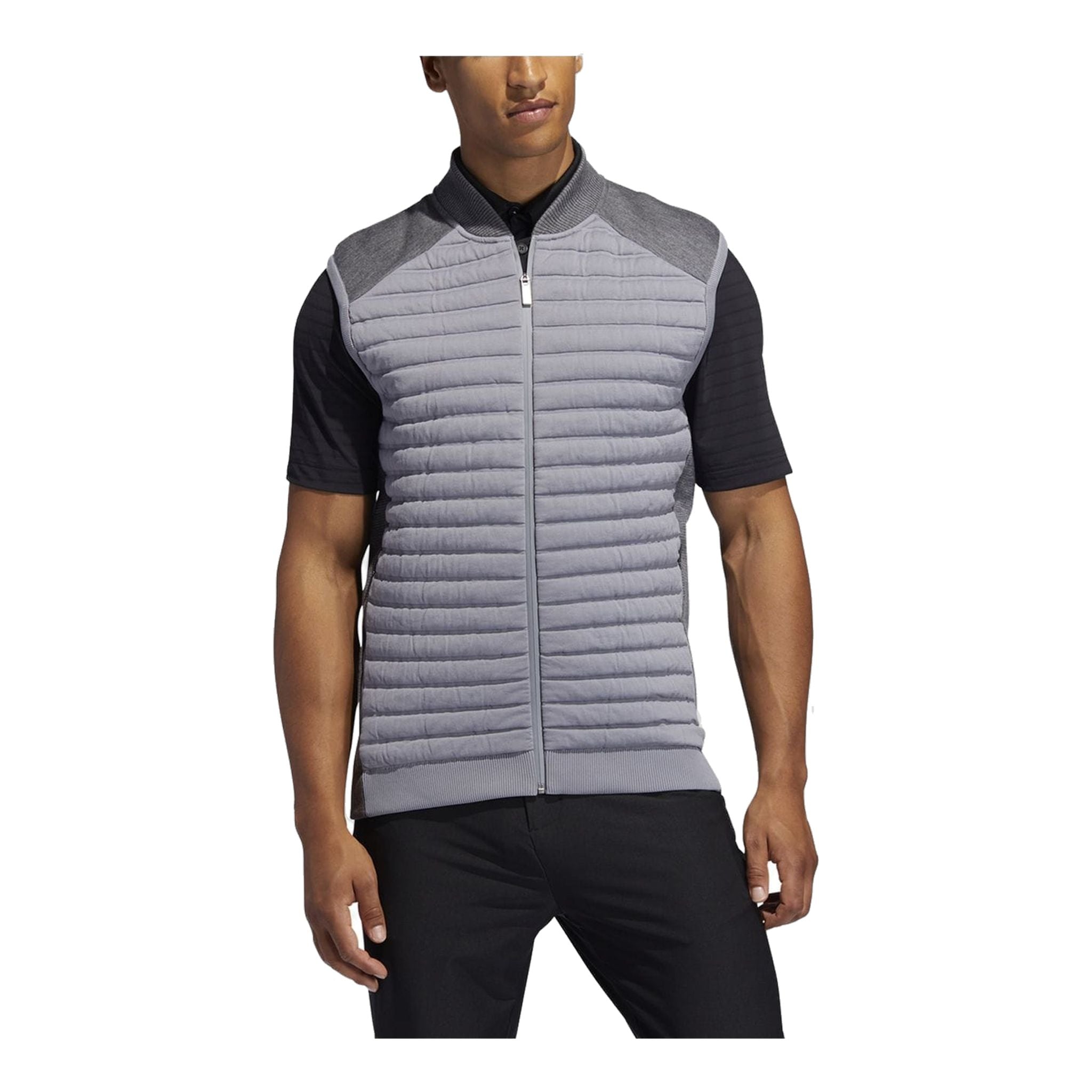 Gilet Adidas Adipure Quilted Hybrid Knit Grigio da uomo