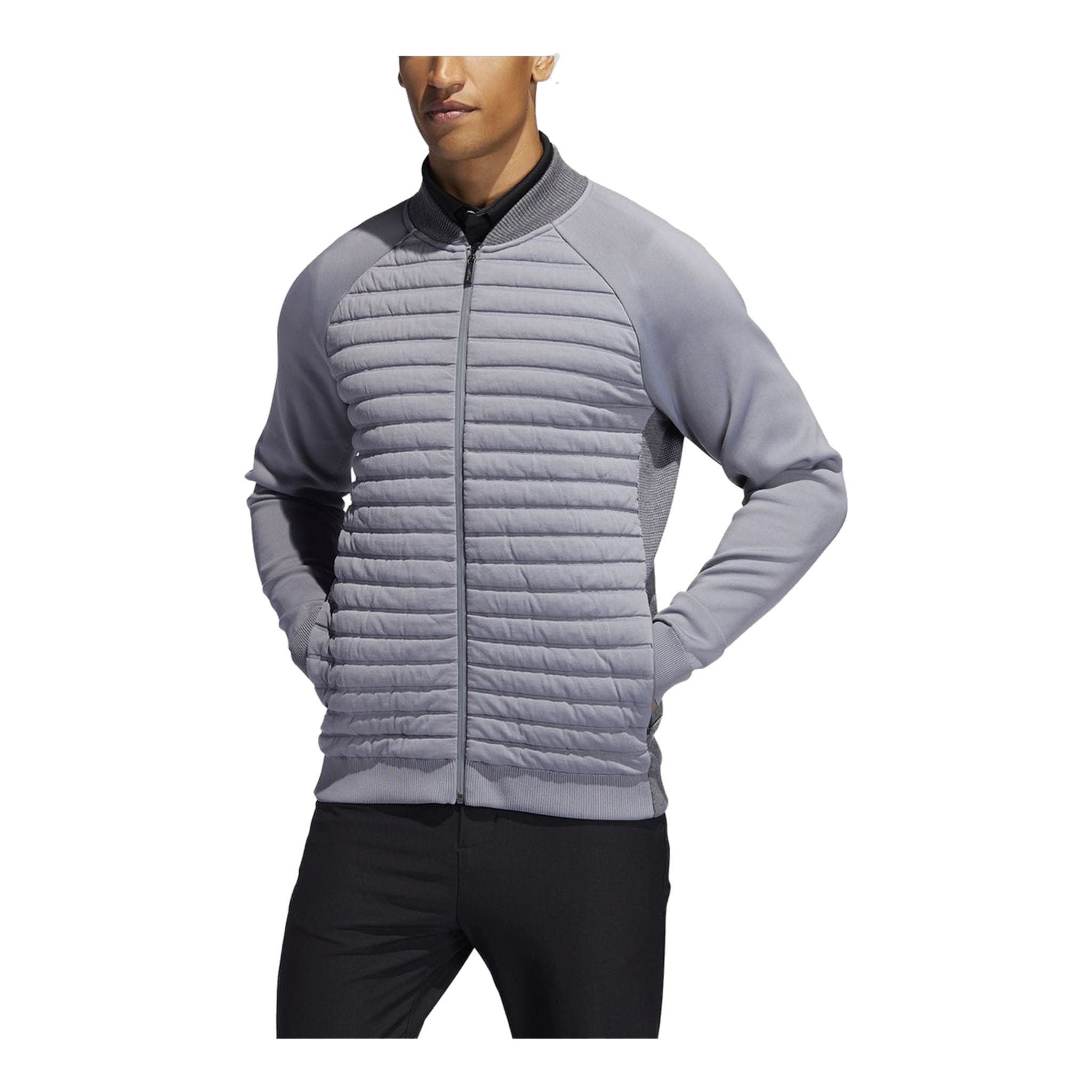 Giacca Adidas Adipure Quilted Hybrid Knit Grigio Uomo
