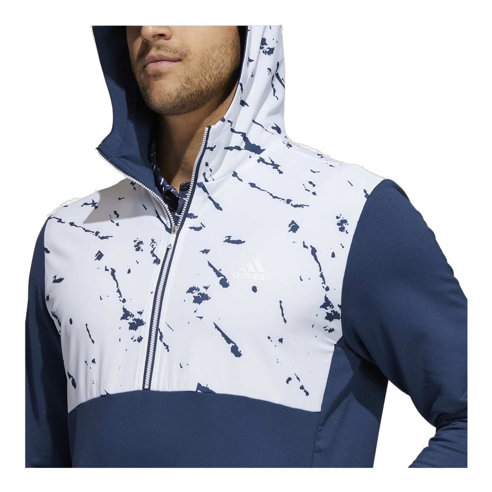 Adidas Anorak Pullover CRDY Mezza Zip Blu Navy/Bianco Uomo