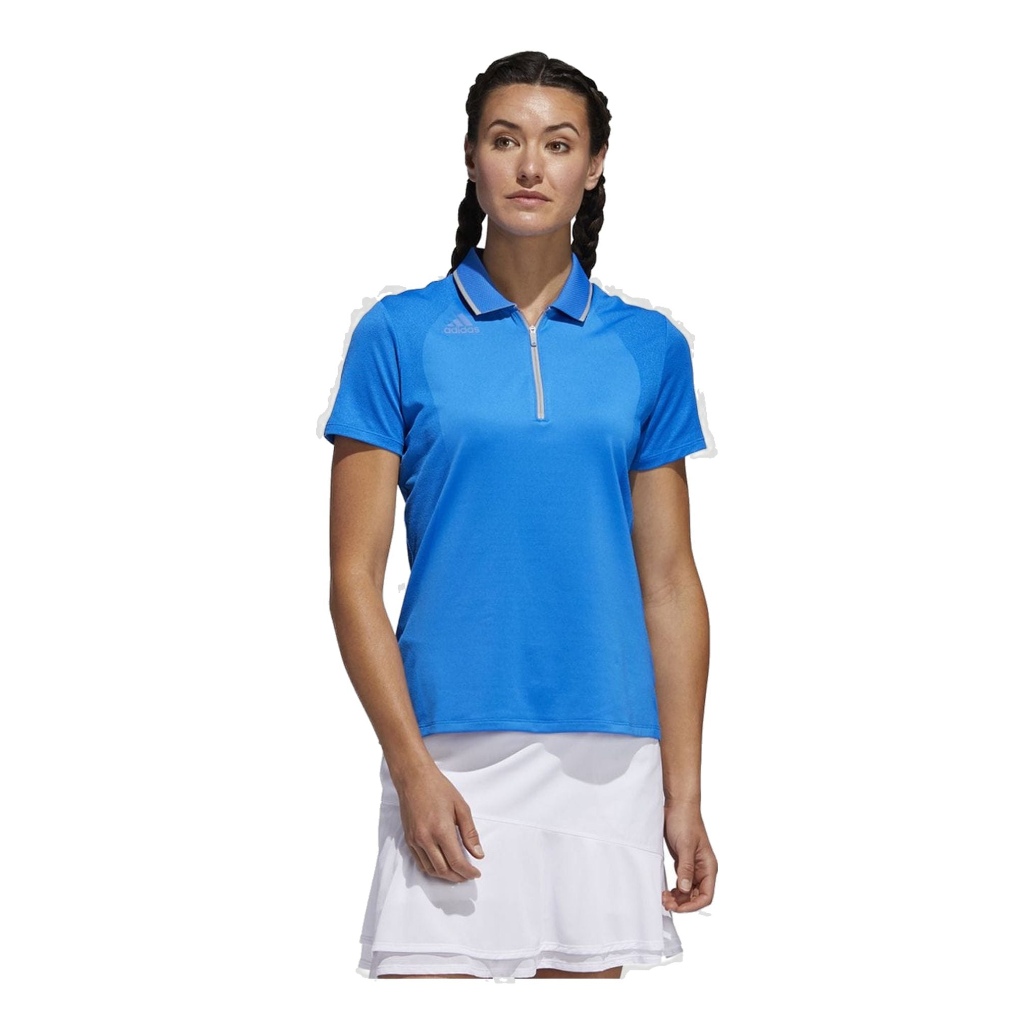 Adidas W Aeroready Engineered SS Polo Glory Blue Donna