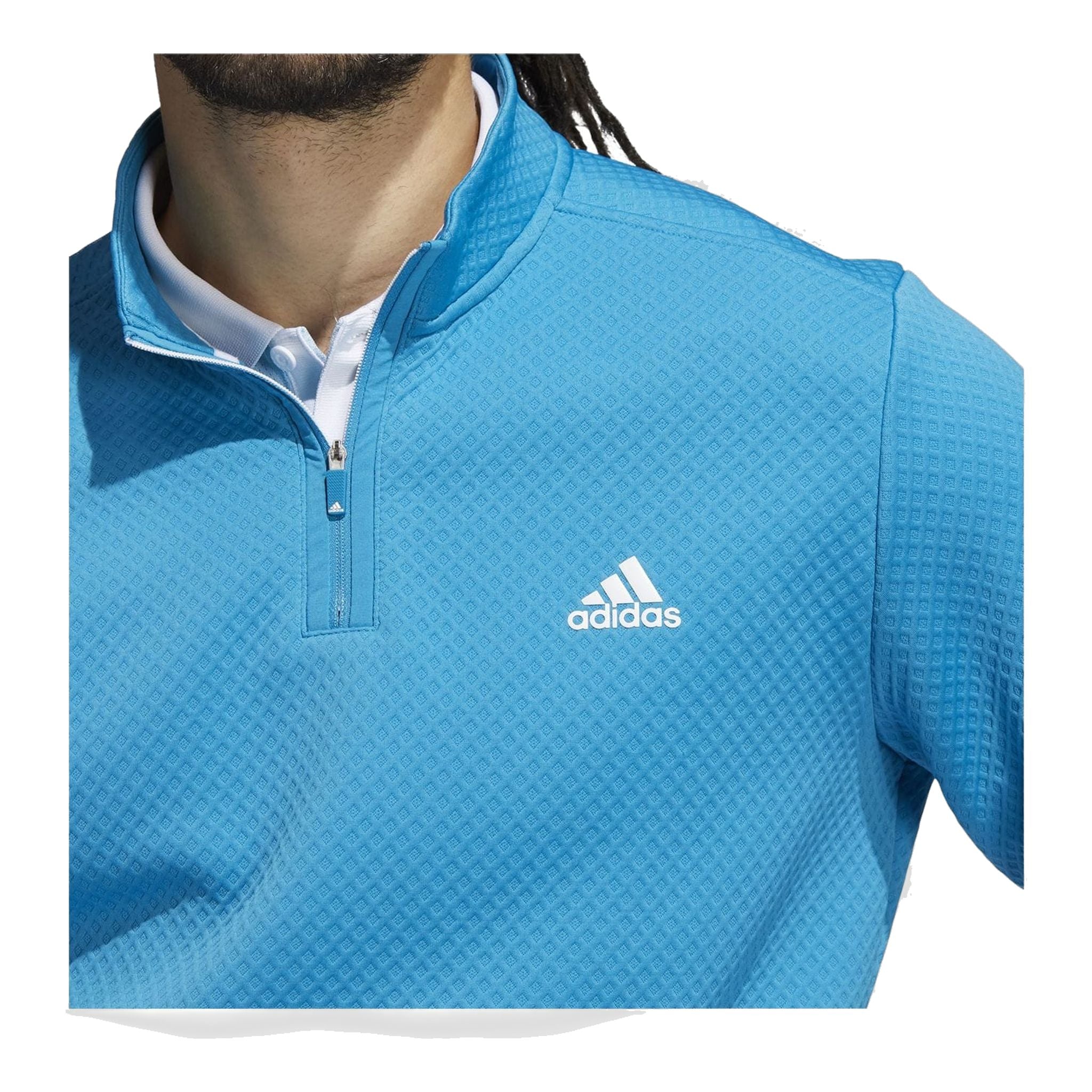 Maglione Adidas DWR Half Zip Turchese Uomo