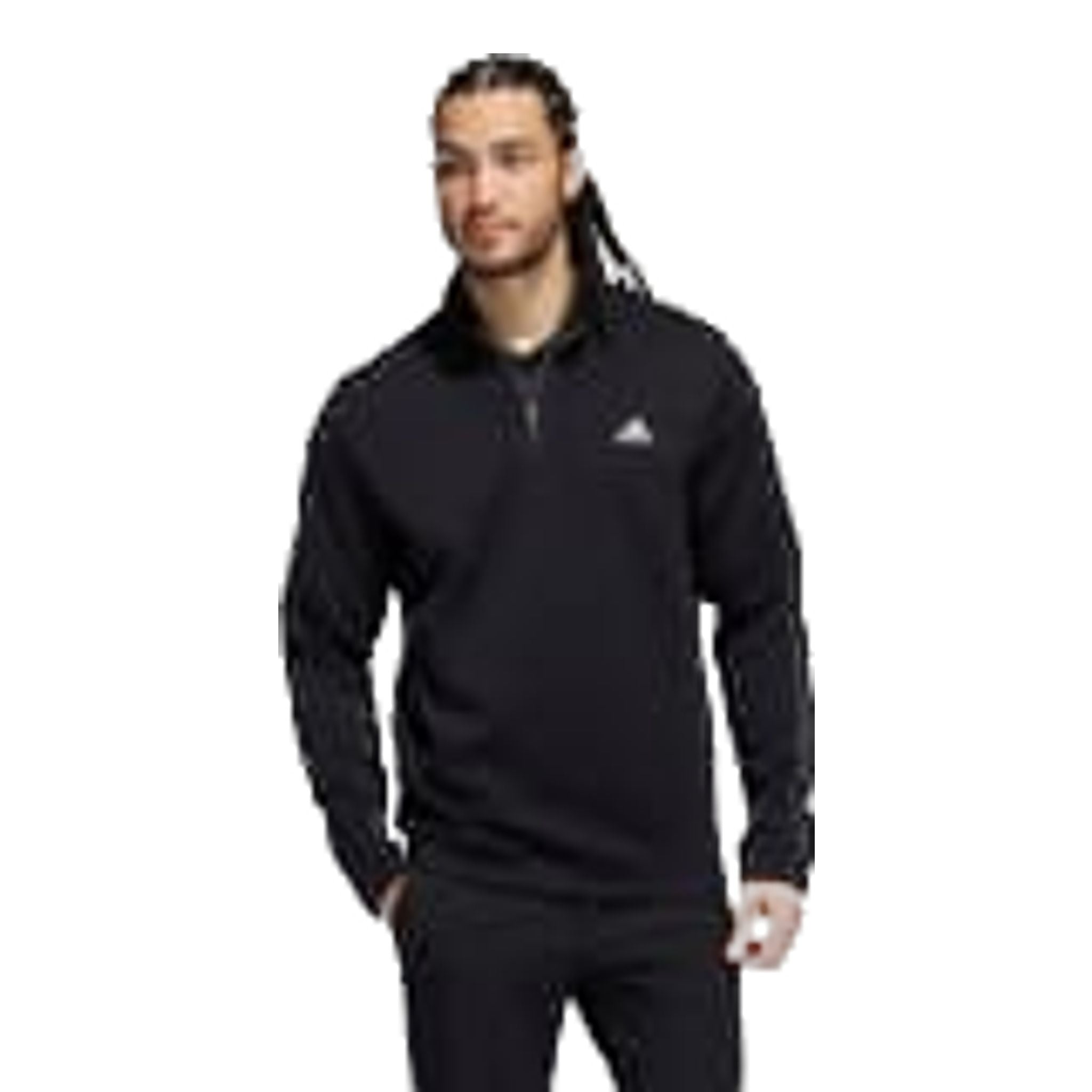 Felpa con zip 1/4 resistente e idrorepellente Adidas M nera da uomo