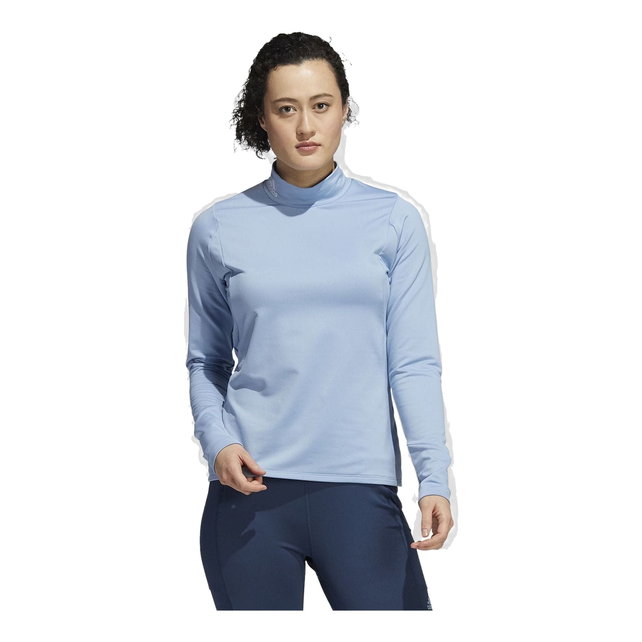Adidas W Layer Mock Maniche Lunghe Azzurro Donna