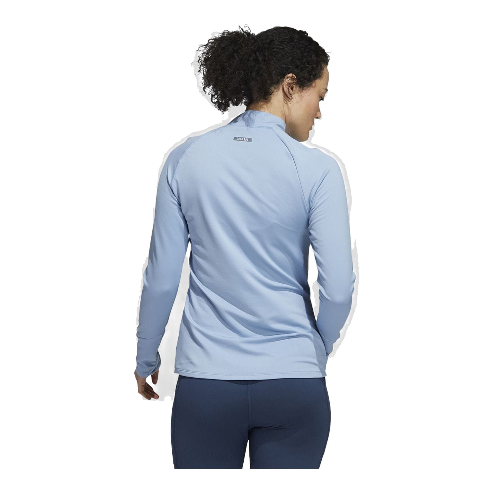 Adidas W Layer Mock Maniche Lunghe Azzurro Donna