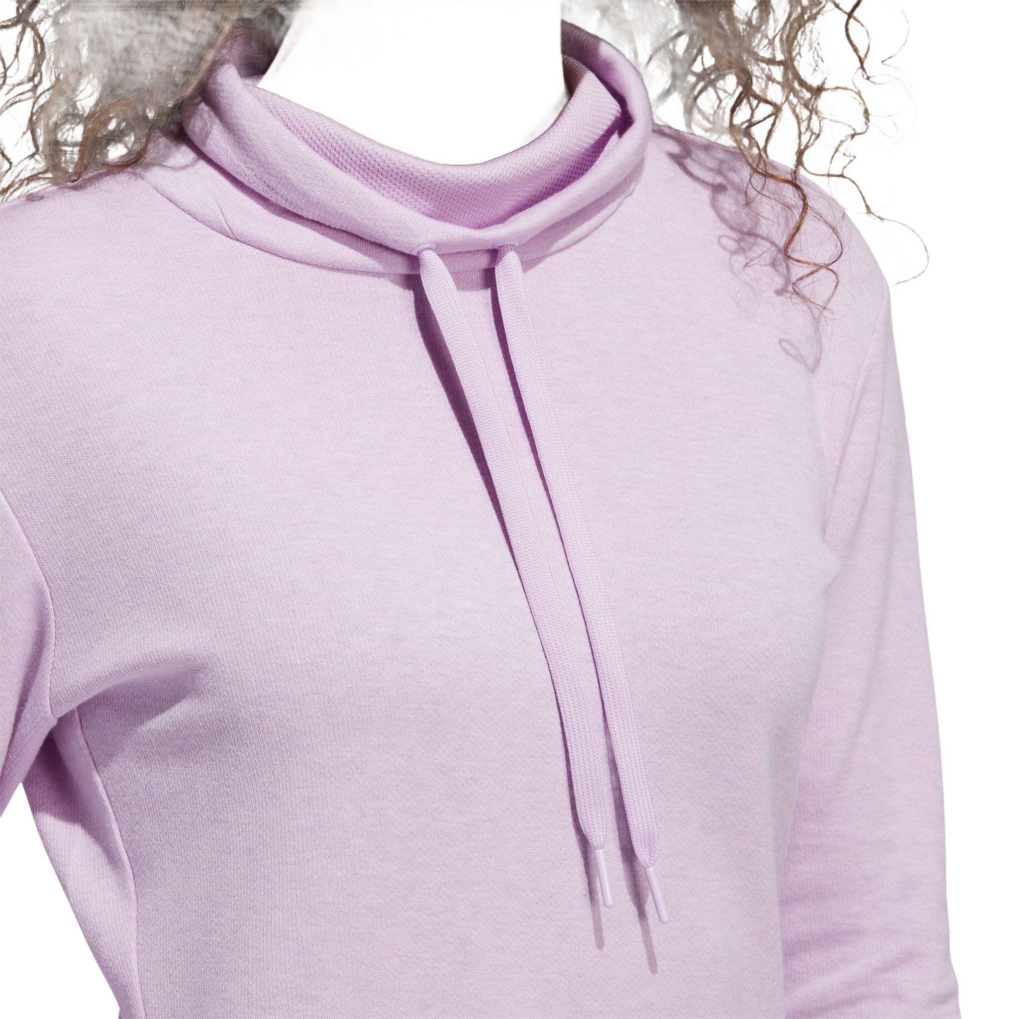 Adidas Melange High Mock Golf Pullover Bliss Lilac Mel Da Donna