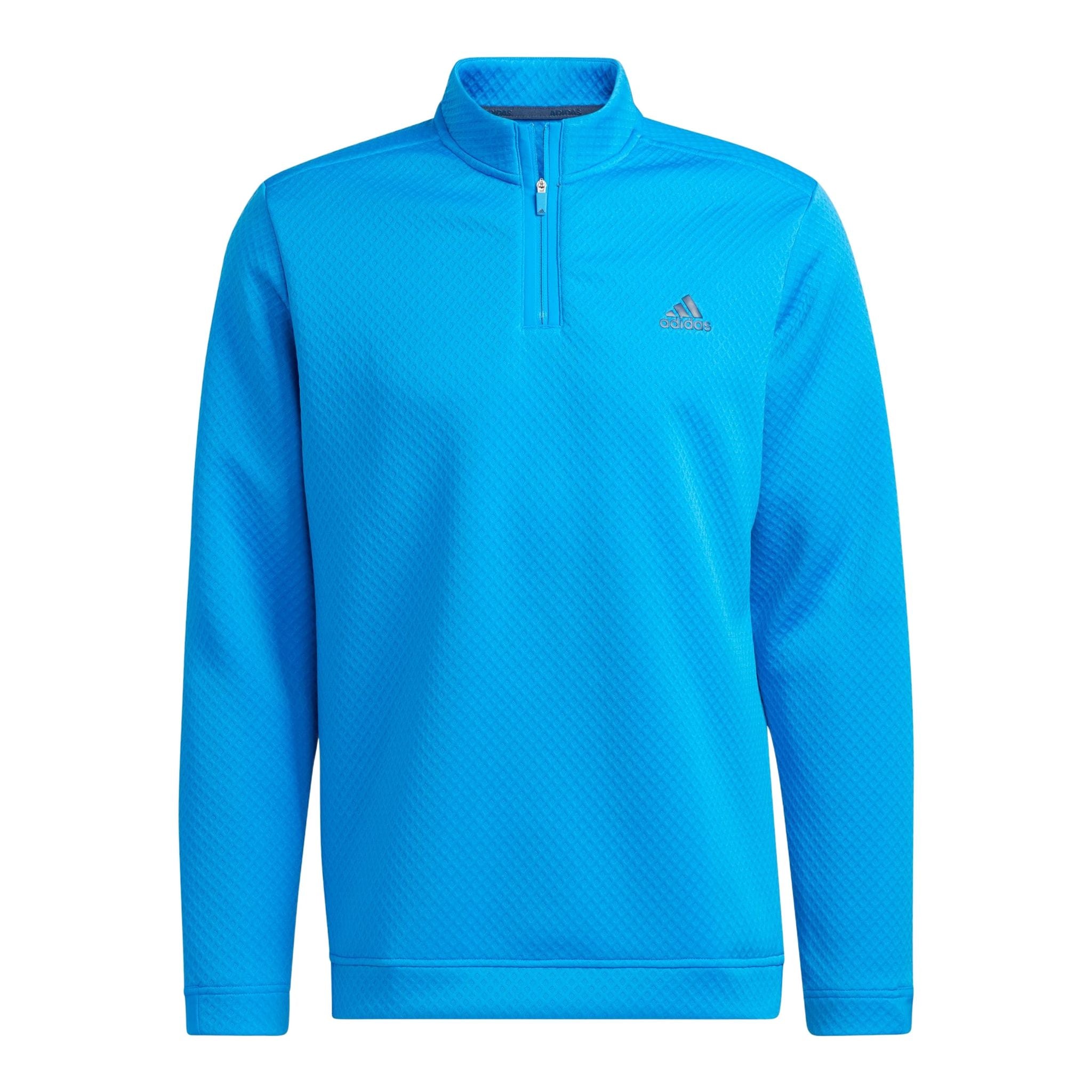 Adidas M Durable Water-Repellent 1/4 Zip Pullover Blu Ru Uomo