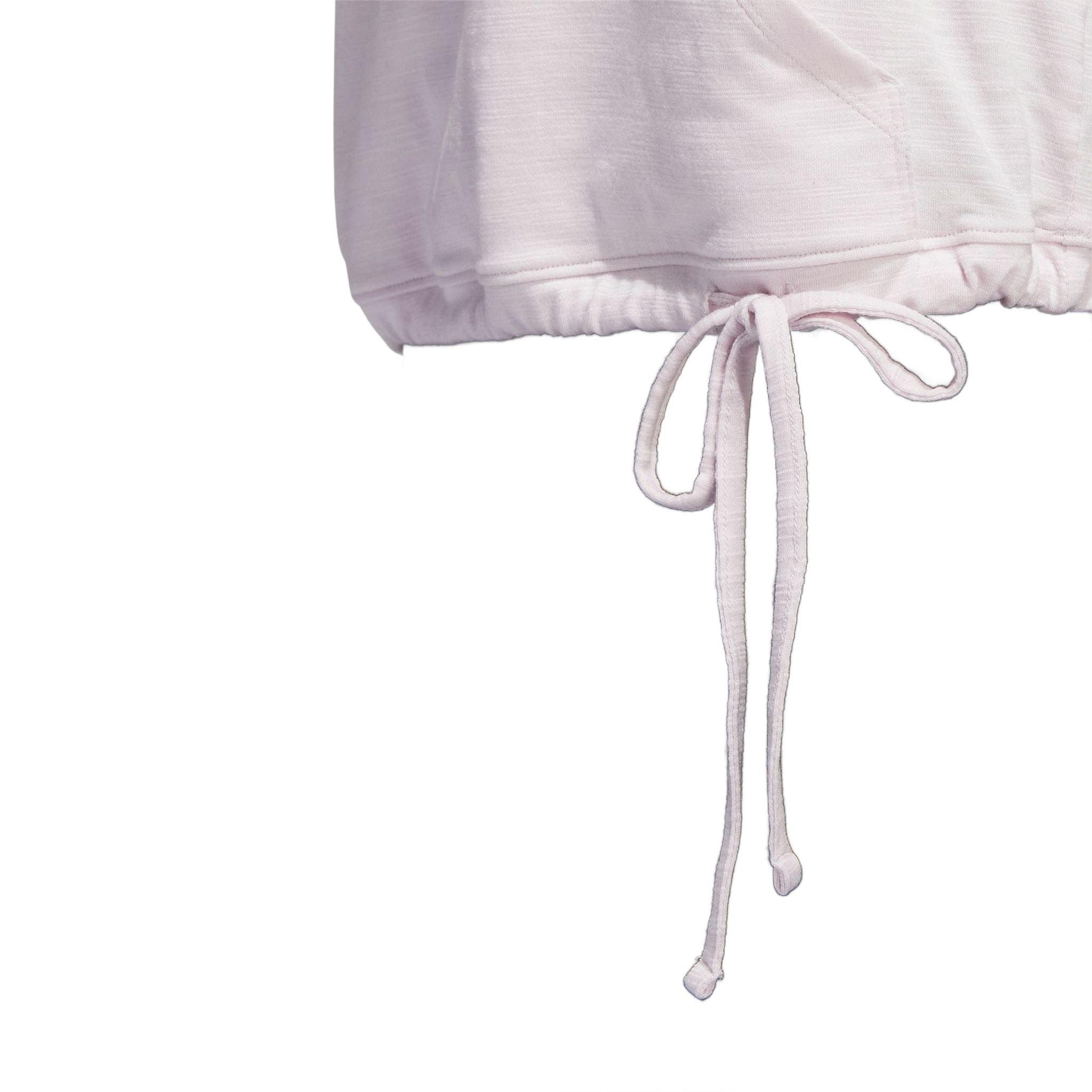 Felpa con cappuccio Adidas W Essentials Slub quasi rosa/bianco da donna