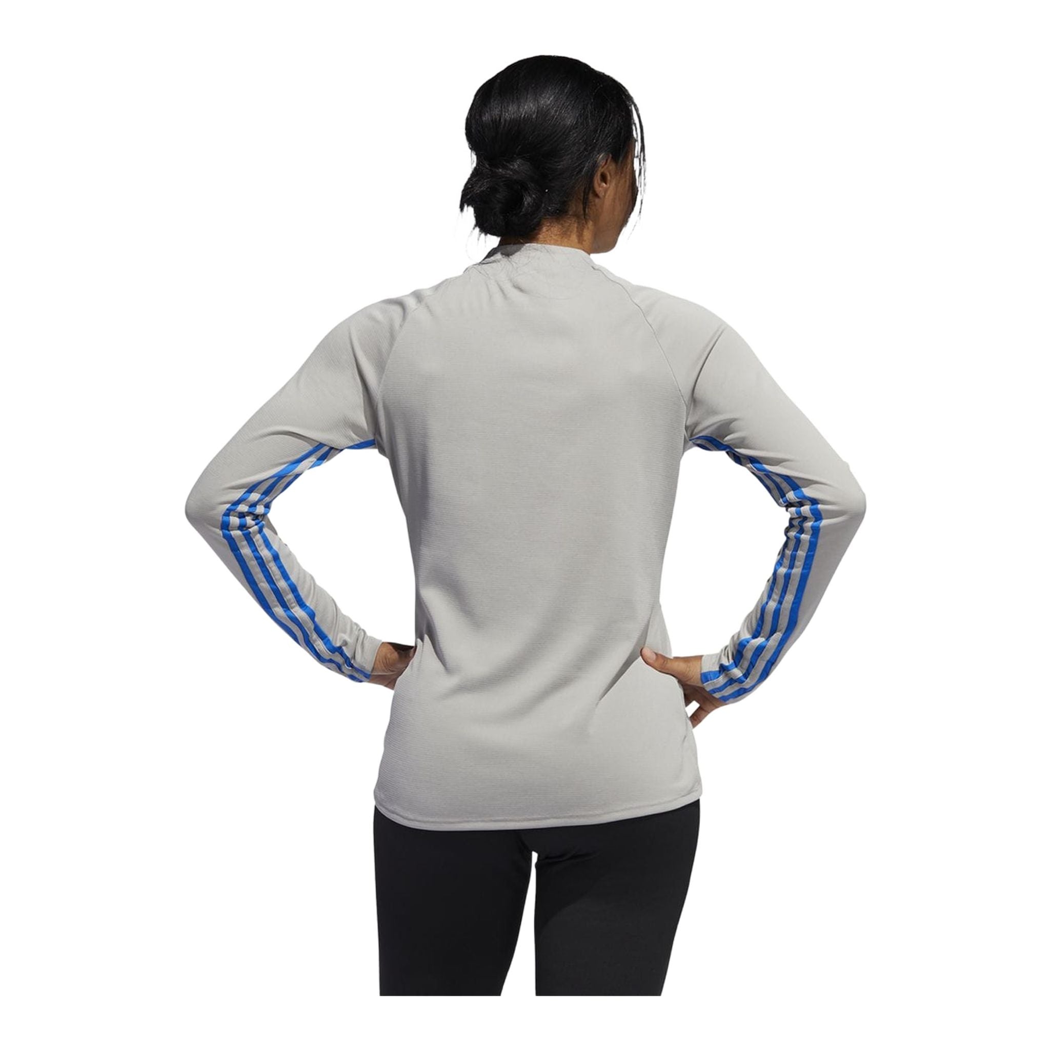 Adidas W Layer UPF Three Stripe Micro Mock Grigio Donna