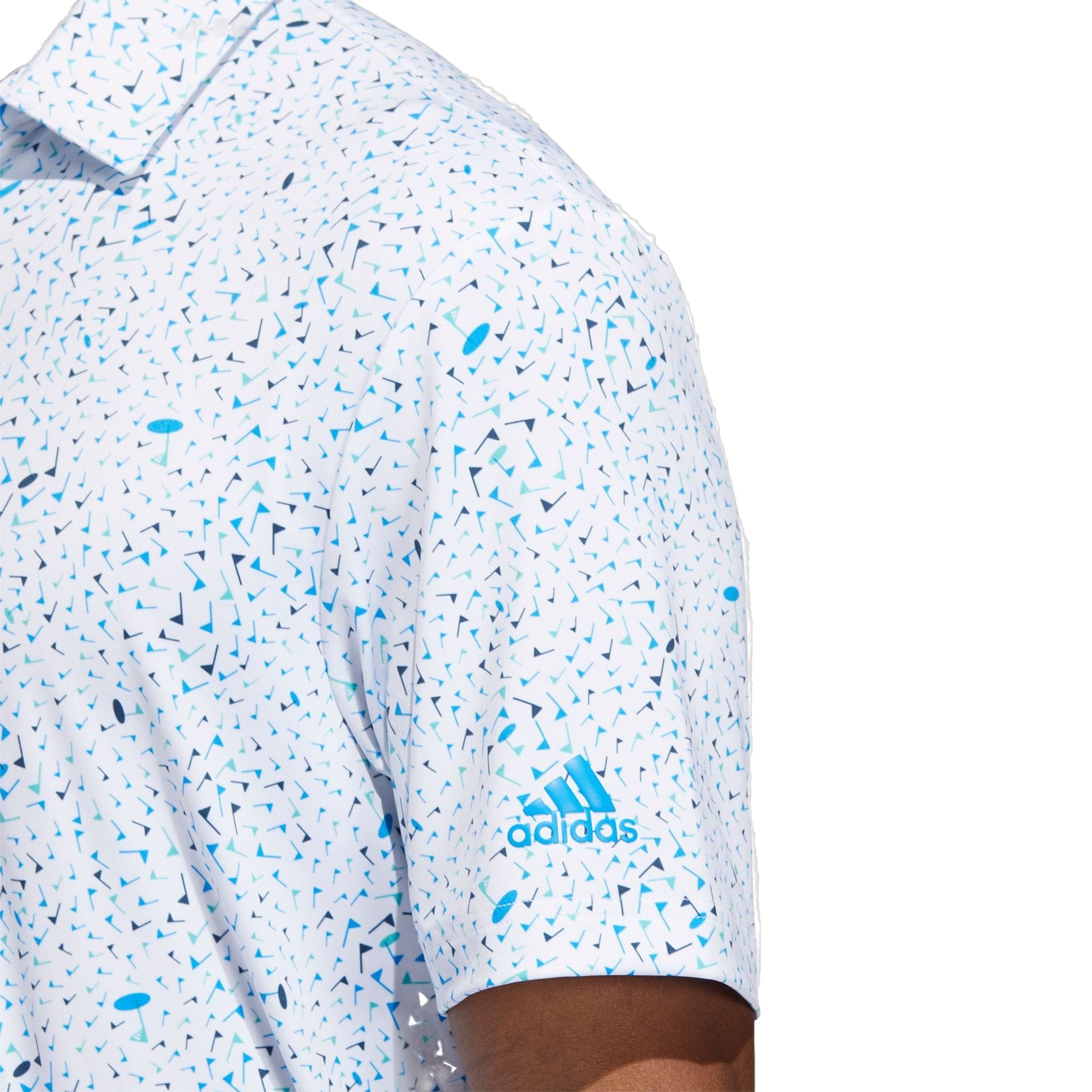 Adidas M Polo Flag Print Blu Rush/Semi Mint Rush/Crew Na Uomo