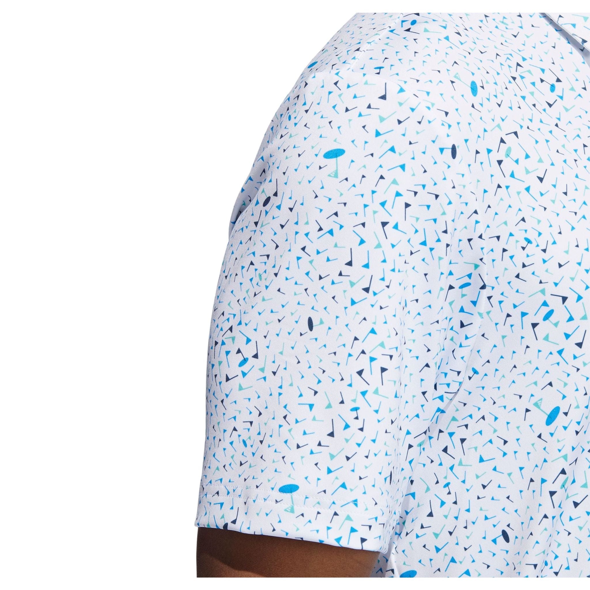 Adidas M Polo Flag Print Blu Rush/Semi Mint Rush/Crew Na Uomo