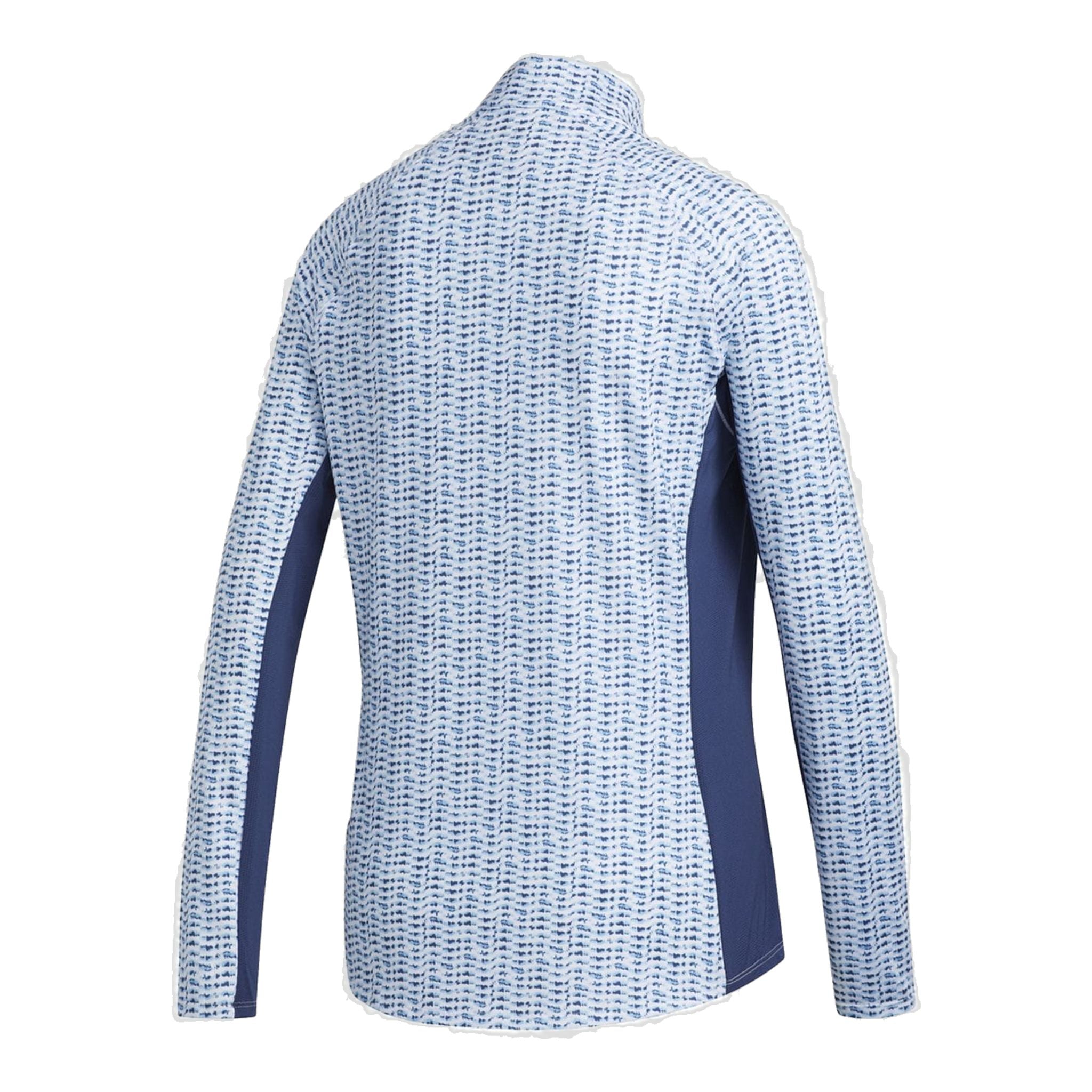 Adidas W Aeroready UPF50 Printed LS Polo Bianco/Sky Tint Donna