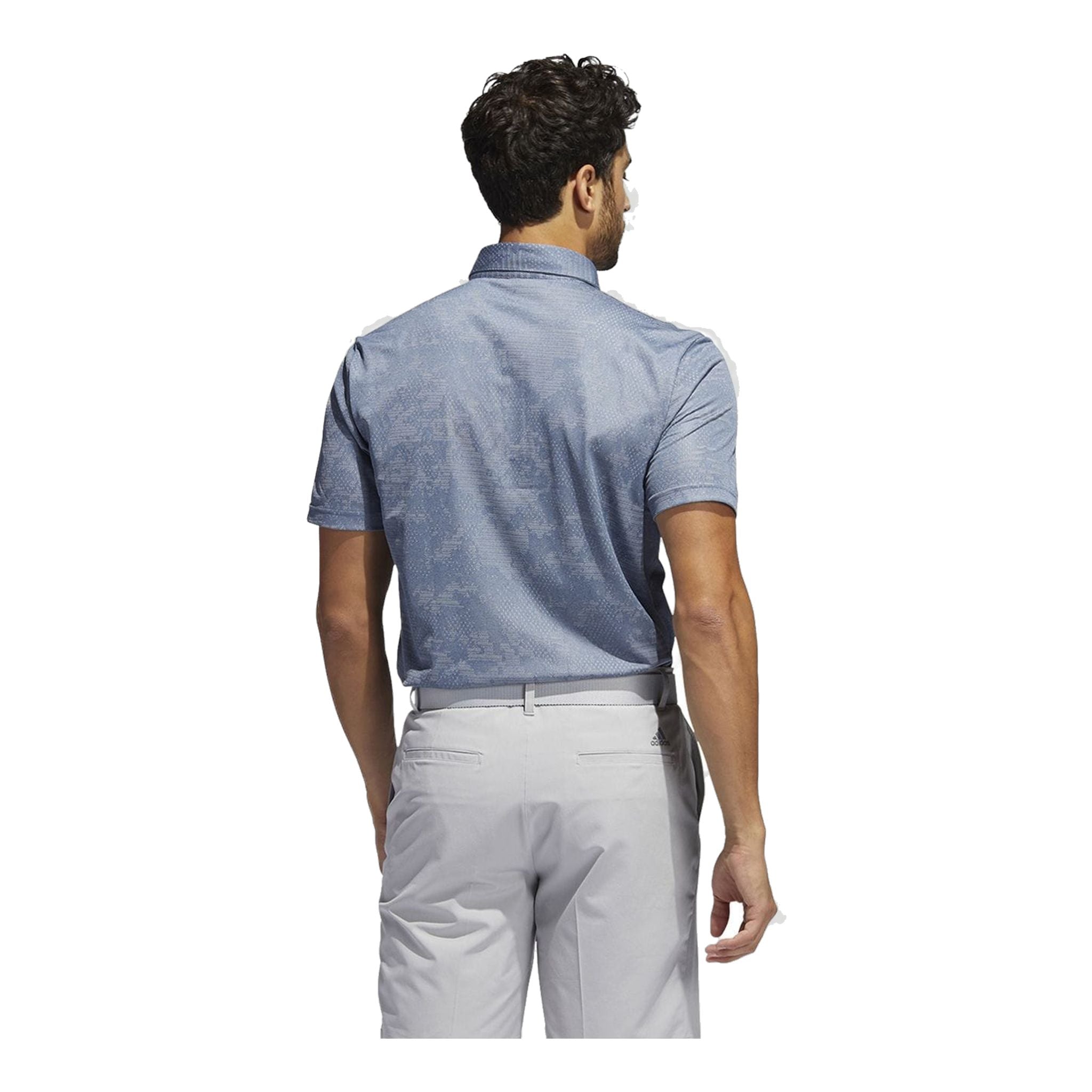 Polo Adidas Camo SS blu navy/grigio da uomo