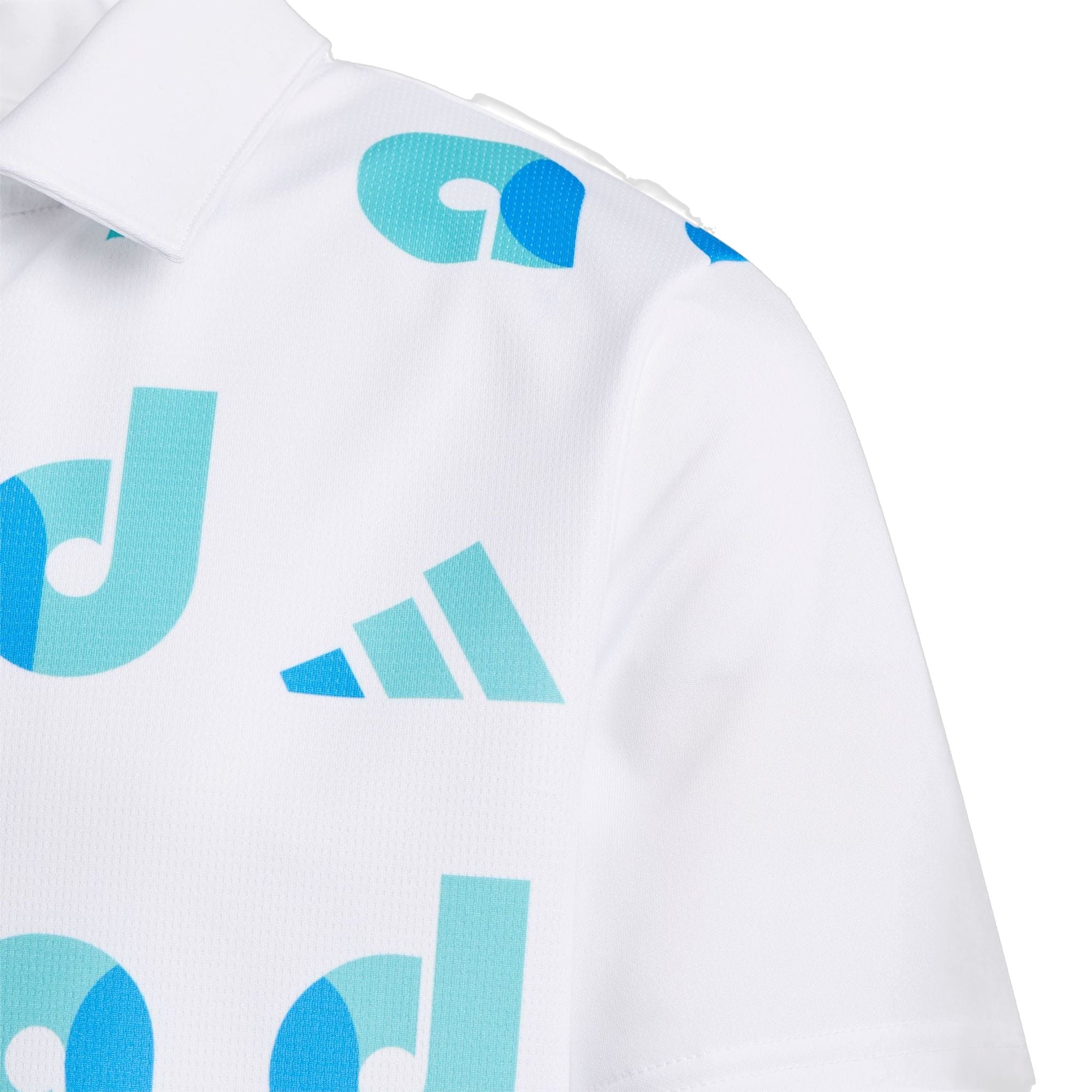 Adidas Jr. Polo Graphic Semi Mint Rush/Blu Rush/Bianco