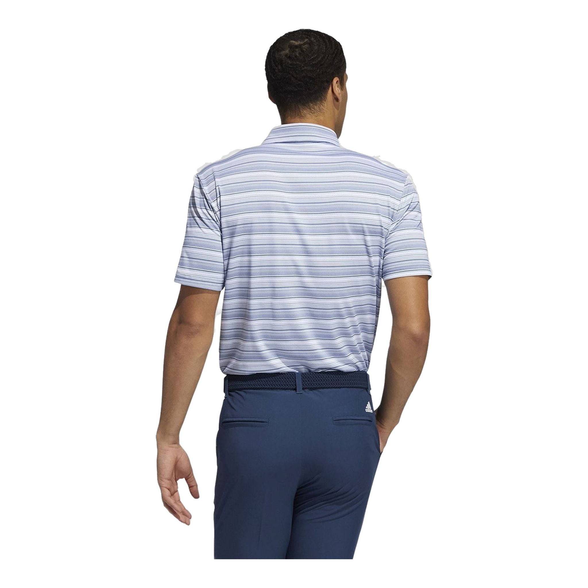 Adidas Heather Snap SS Polo blu navy/bianco uomo