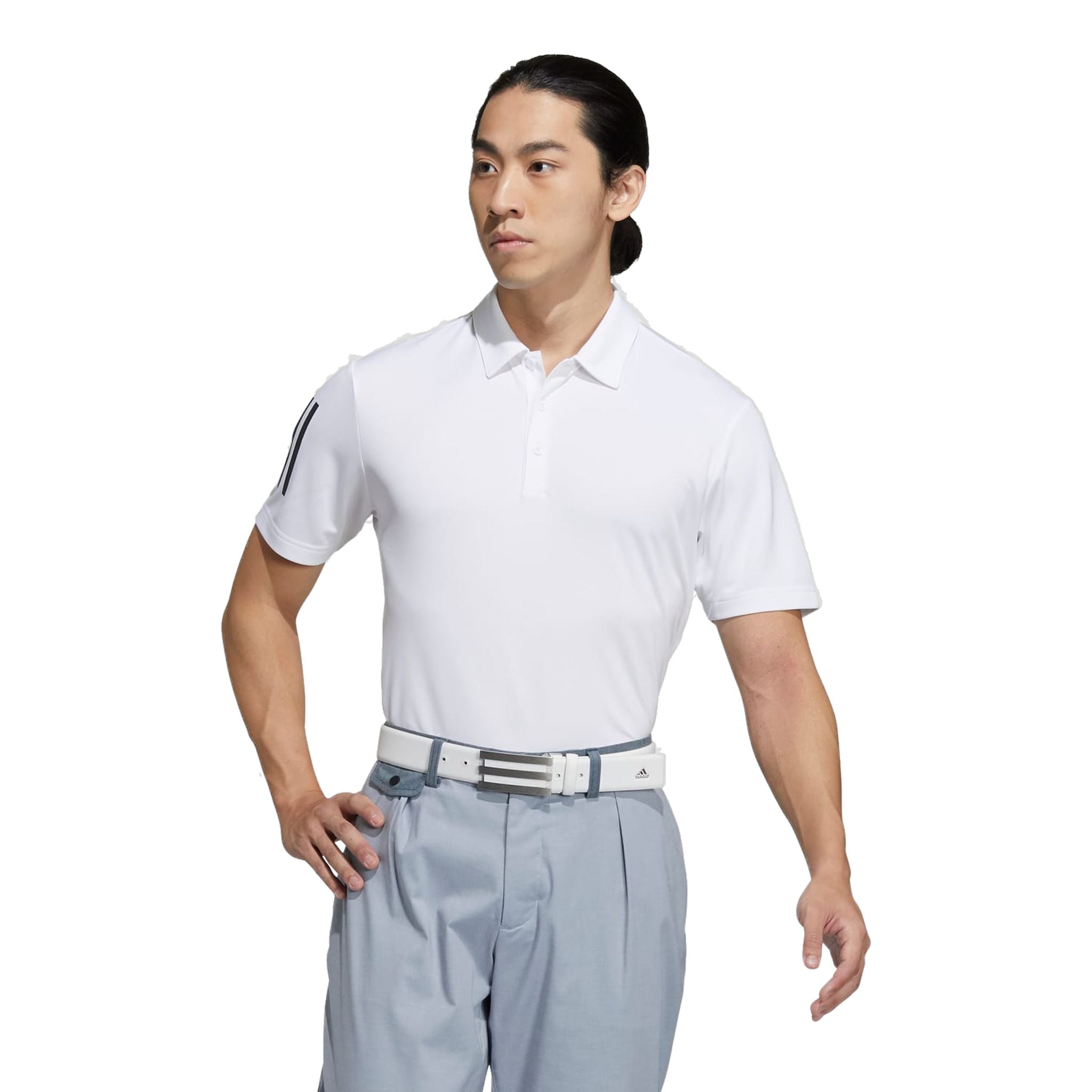 Polo Adidas 3-Stripes Basic SS Bianco/Nero Uomo