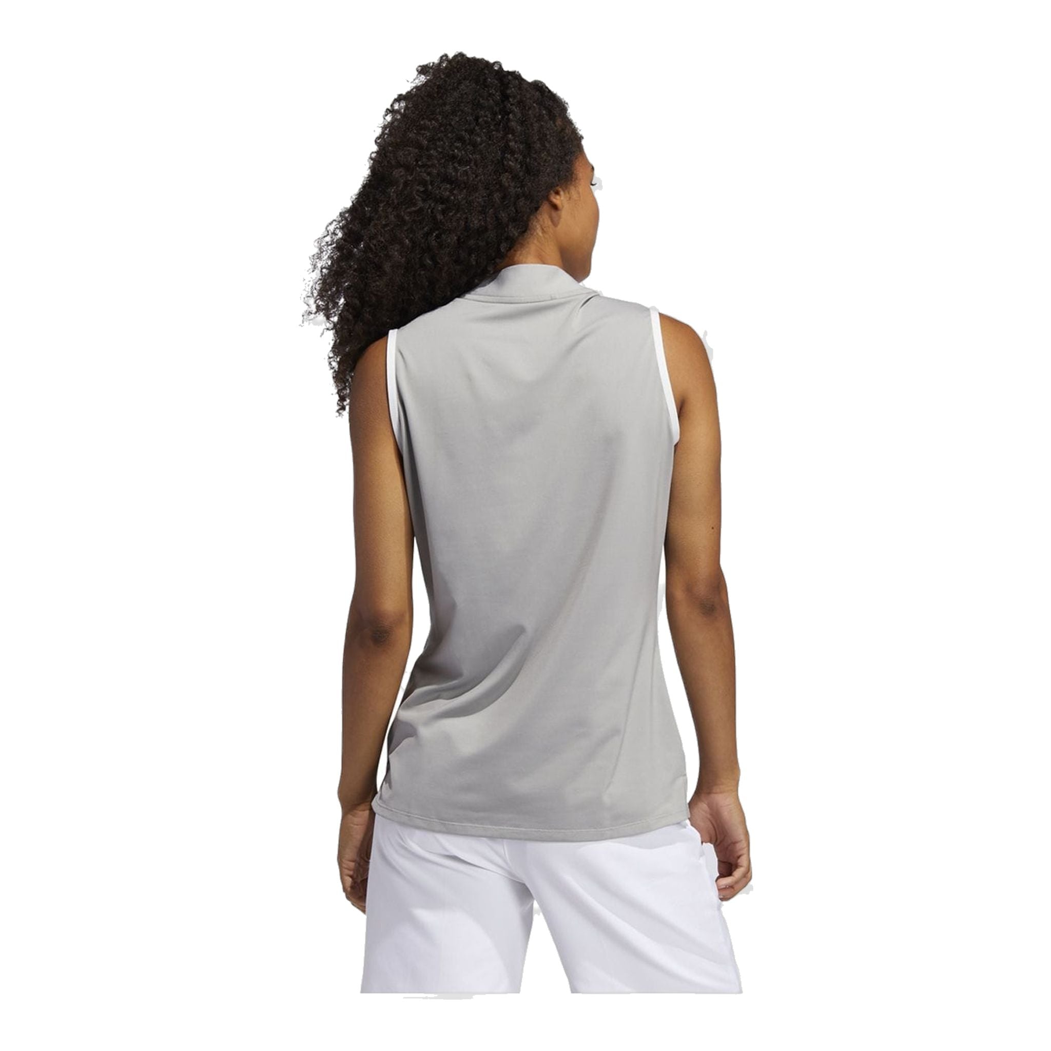 Adidas W Engineered Stripe SL Polo Bianco/Grigio Donna